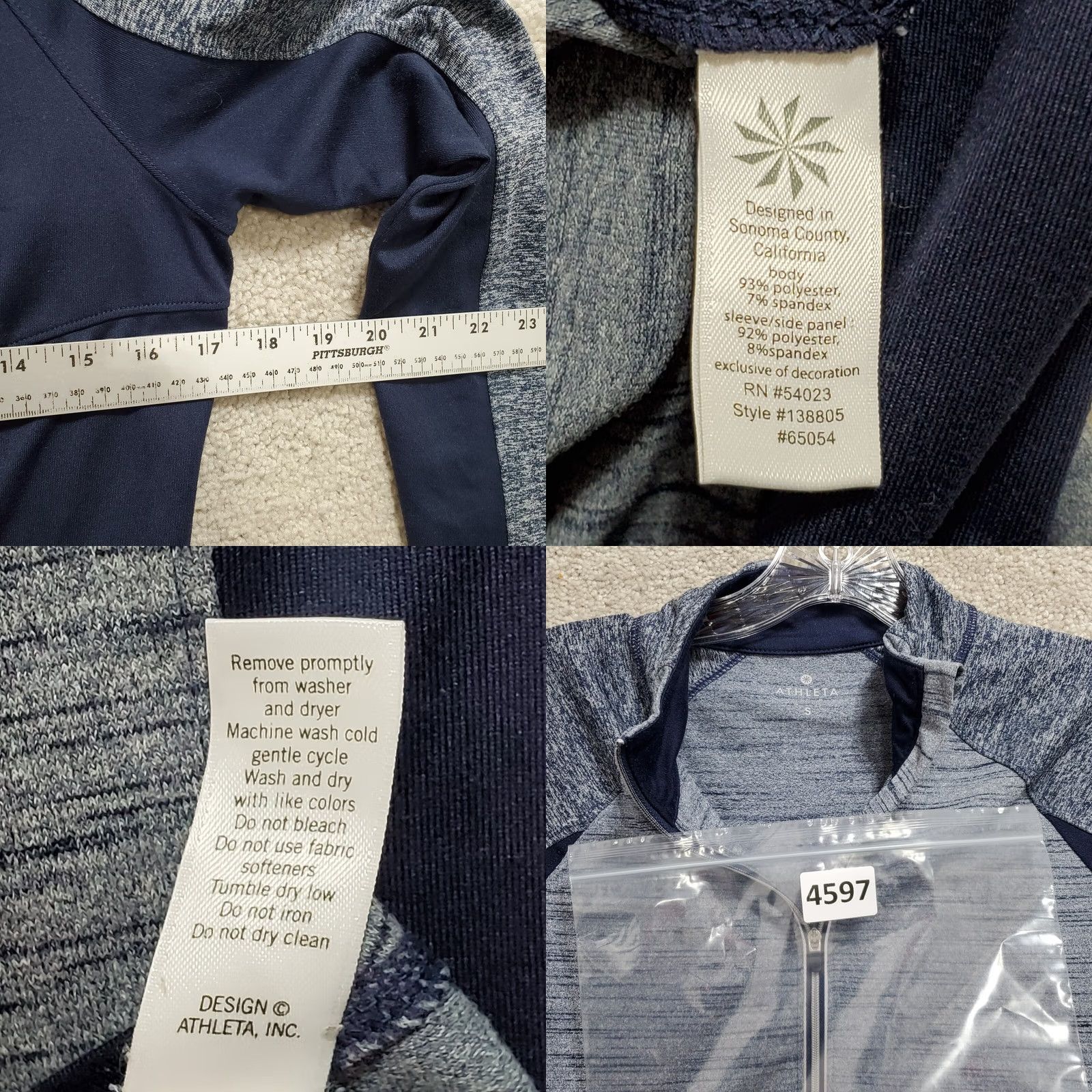 Athleta Athleta Snowscape Jacket Women's Small Blue Polyester Stretch Half Zip Mock Neck Jacket Size S / US 4 / IT 40 - 9 Thumbnail