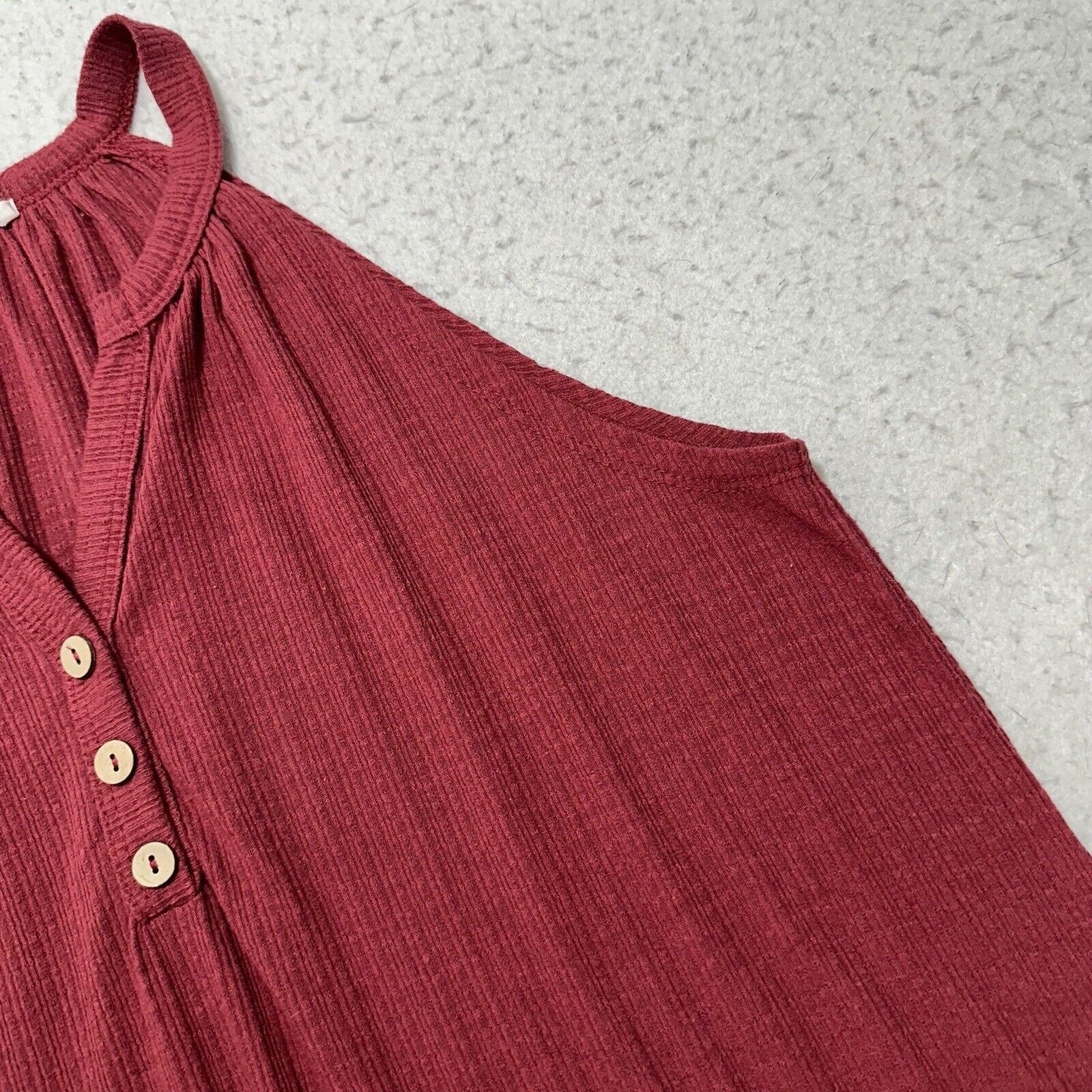 Other Tiny Willow M/L Halter V-Neck Tank Top Maroon Red Blouse Size L / US 10 / IT 46 - 4 Thumbnail
