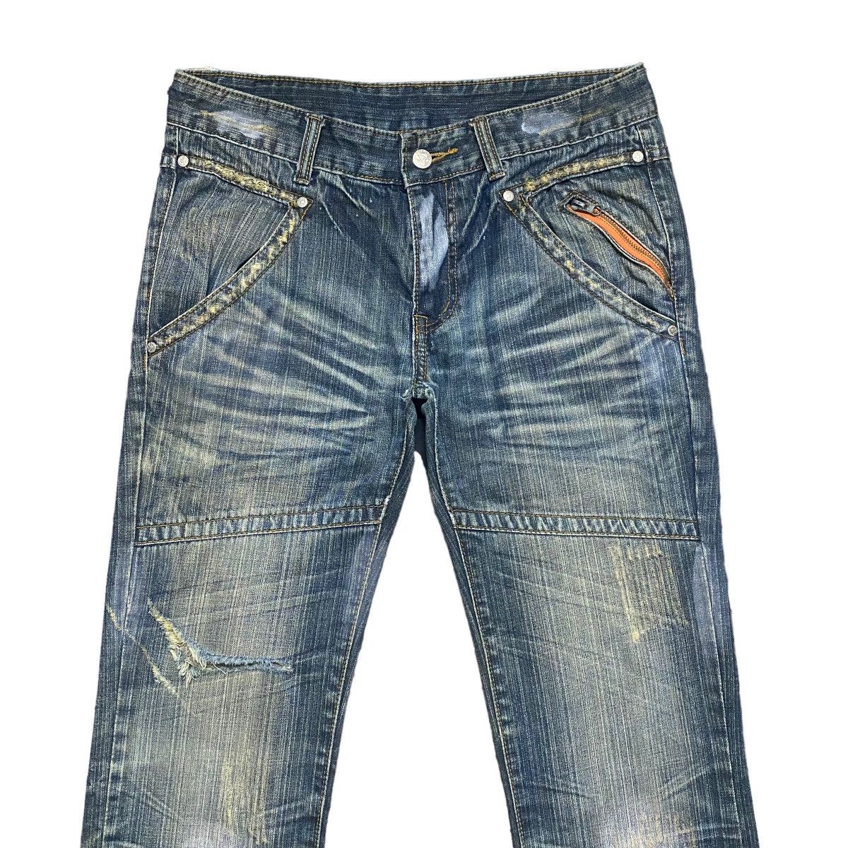 Japanese Brand Hiderock Design Clawmark Skull Denim Jeans Size US 31 - 9 Thumbnail