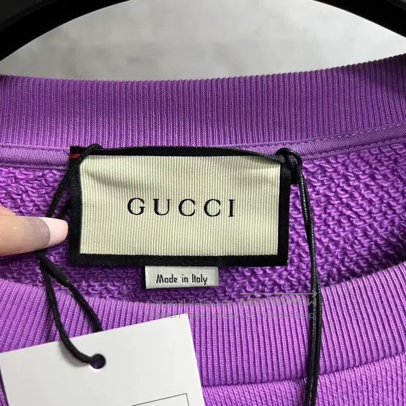 Gucci Gucci Purple letter-printed pullover sweatshirt Size US XXL / EU 58 / 5 - 3 Thumbnail