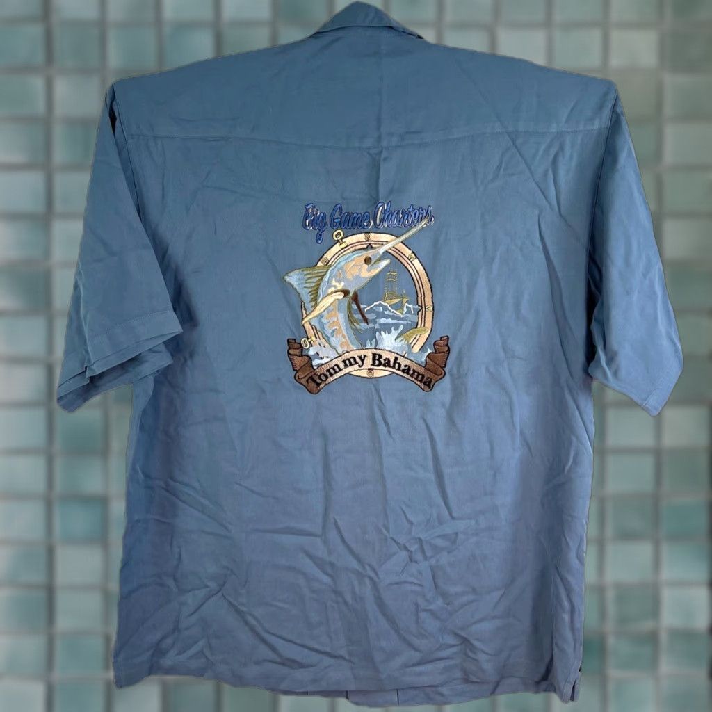 Tommy Bahama Tommy Bahama 100% Silk Button Shirt Men’s Size L Embroidered Big Game Charters Size US L / EU 52-54 / 3 - 1 Thumbnail