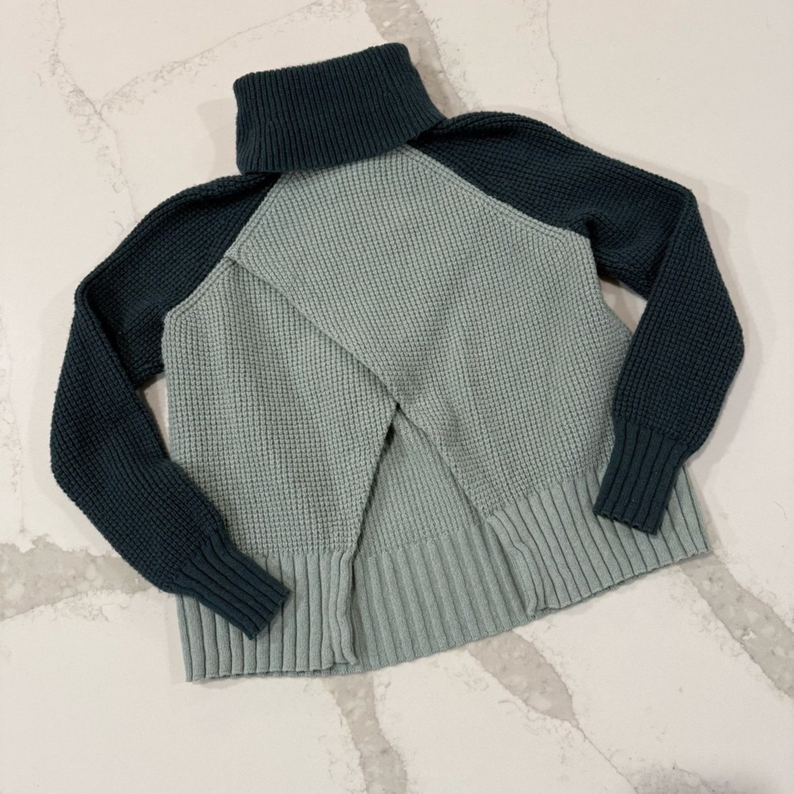 Madewell Madewell Colorblock Turtleneck Cross-Back Sweater Womens XXS Size XXS / US 00 / IT 34 - 9 Thumbnail