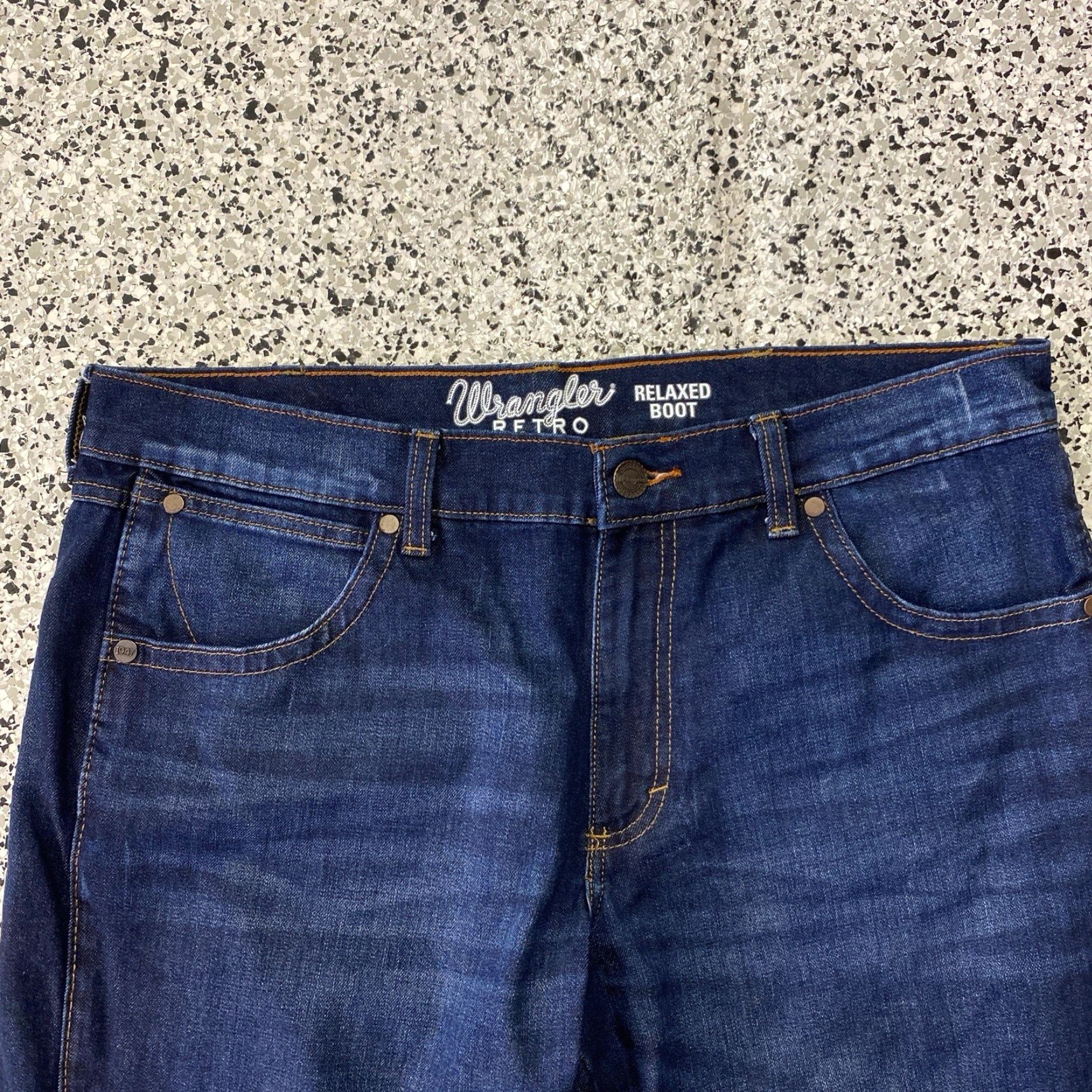 Wrangler Wrangler Retro Relaxed Boot Jeans Mens 36 Regular 30 Blue Denim 5-Pocket Stretch Cotton Size US 36 / EU 52 - 3 Thumbnail