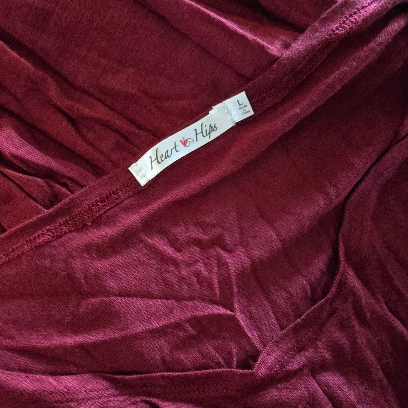 Other Burgundy | HEART HIPS | High Low Long Sleeve Size L / US 10 / IT 46 - 3 Thumbnail