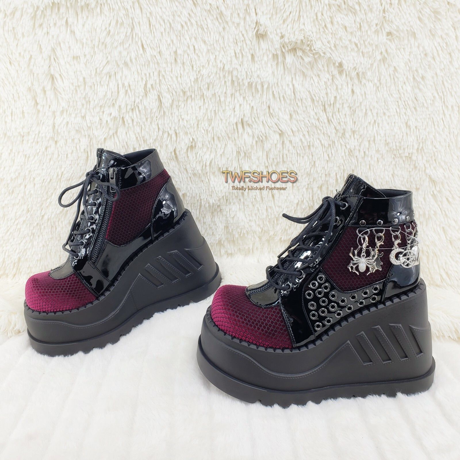 DEMONIA Stomp 18 Goth Punk Rock Charm Pendant Platform Wedge