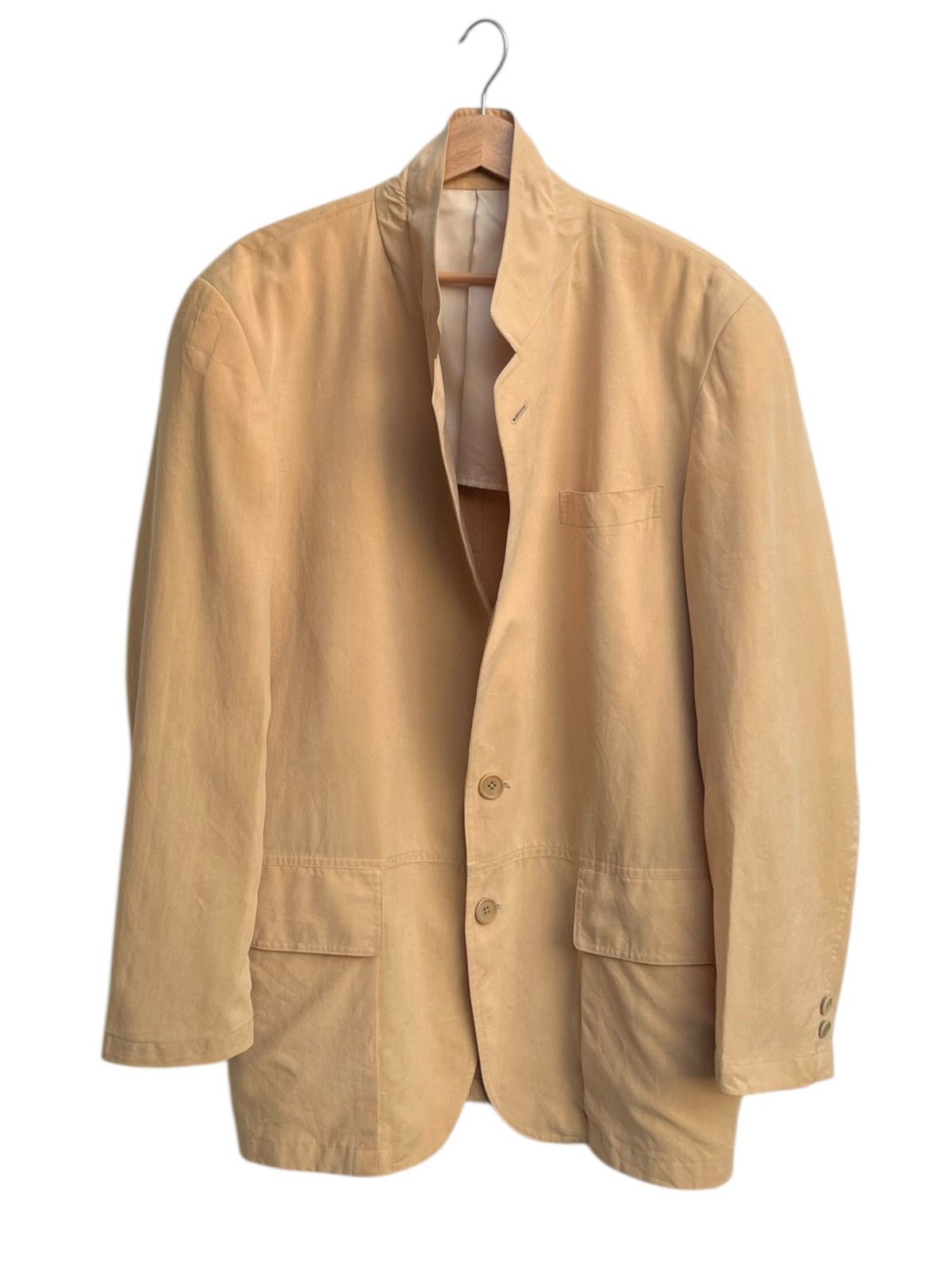 Krizia Uomo Vintage Krizia Tencel Tailored Jacket Size US M / EU 48-50 / 2 - 2 Thumbnail