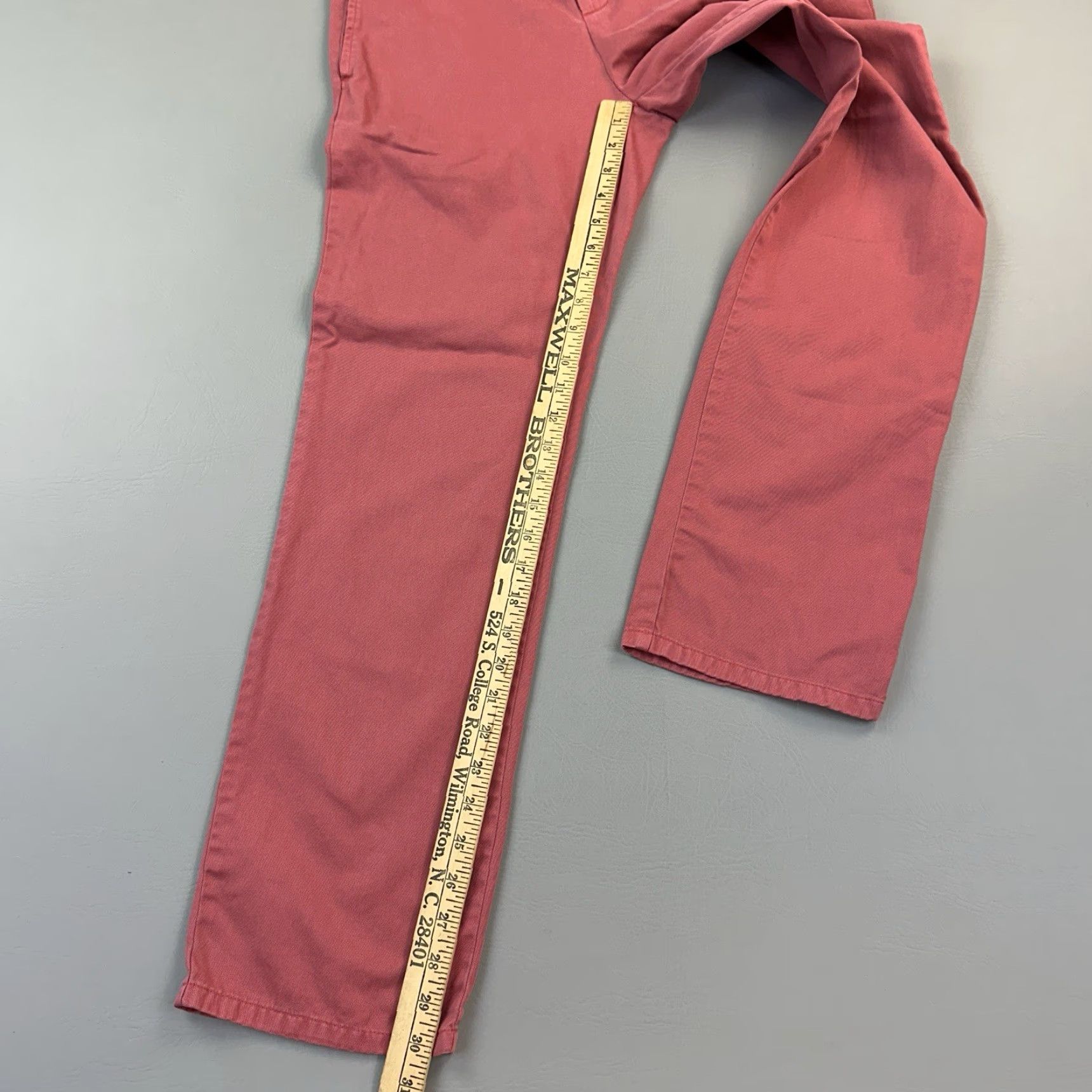 Vintage Southern Marsh Seawash Pants Mens 28x30 Red Twill Flat Front Chino Preppy Size US 28 / EU 44 - 2 Thumbnail