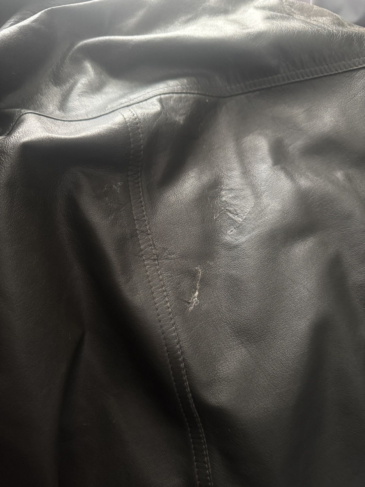 Giorgio Armani Vintage 90s Giorgio Armani high neck leather bomber jacket Size US L / EU 52-54 / 3 - 17 Thumbnail