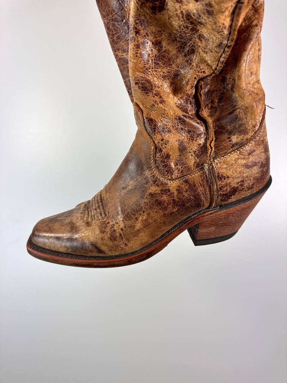 Justin Boots Vintage Justin Boots BRL122 Western Handcrafted USA Size 7.5 Size US 7.5 / EU 40-41 - 7 Thumbnail