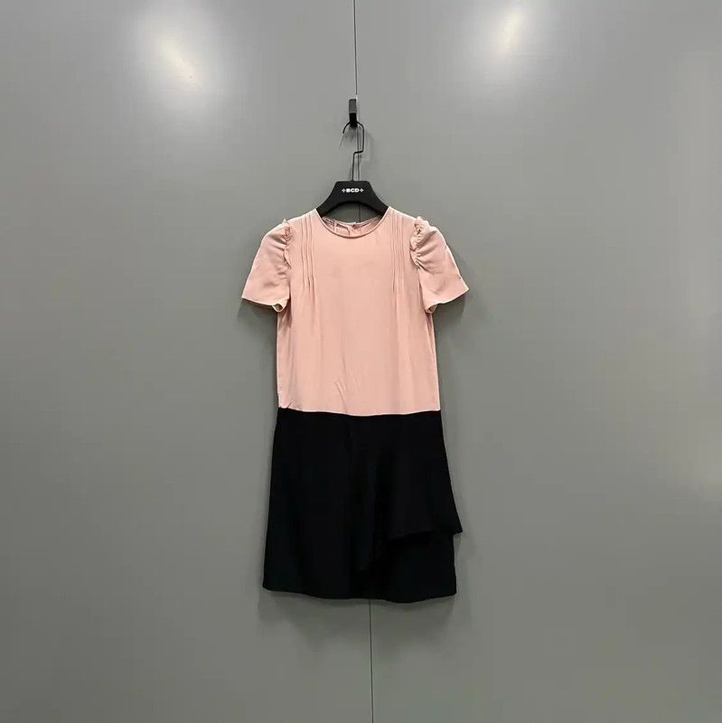 Miu Miu Miu Miu Color Block Short Sleeve Dress 0089 Size ONE SIZE - 1 Thumbnail