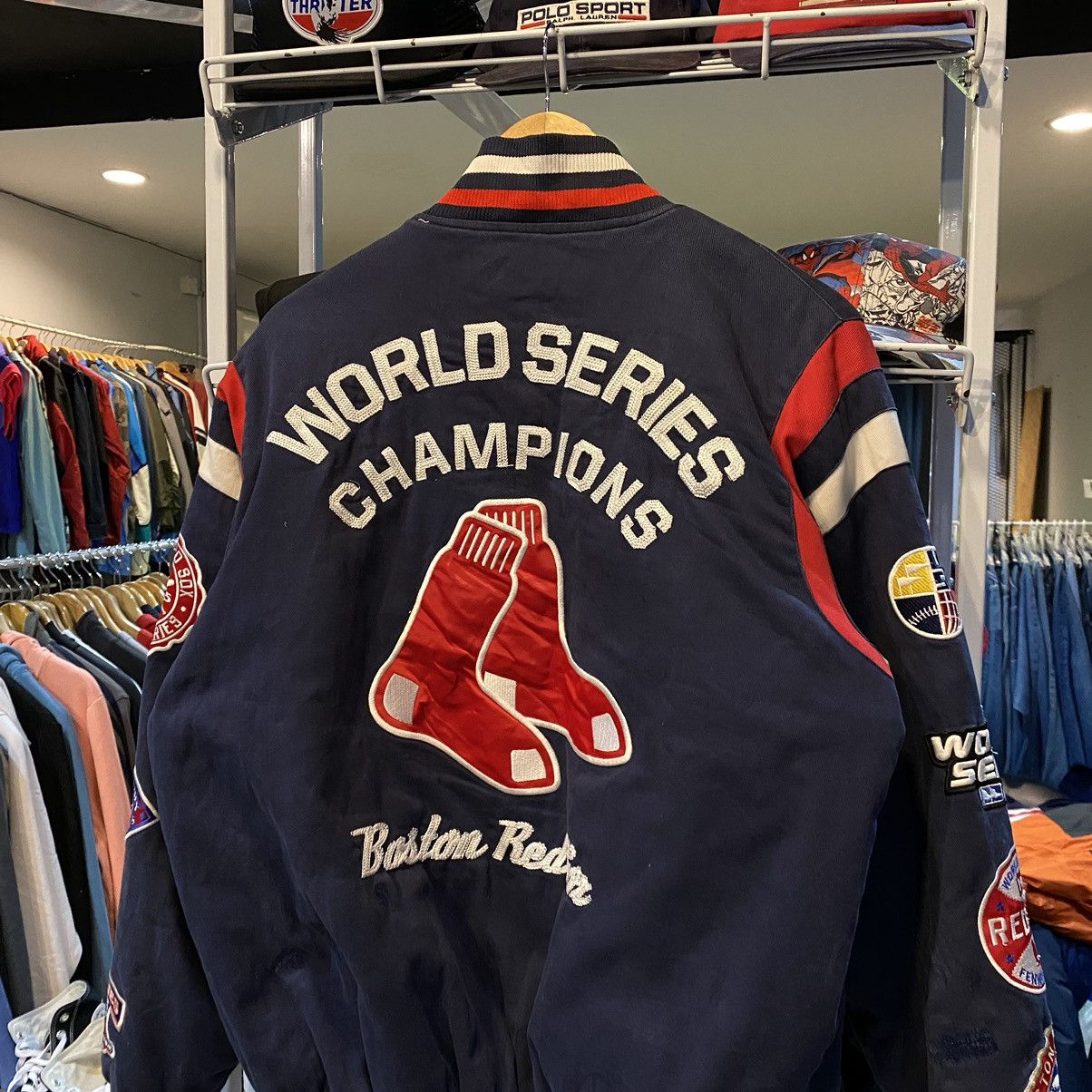 MLB × Vintage Vintage Y2K Boston Red Sox World Series Champ Varsity Jacket Size US M / EU 48-50 / 2 - 4 Thumbnail
