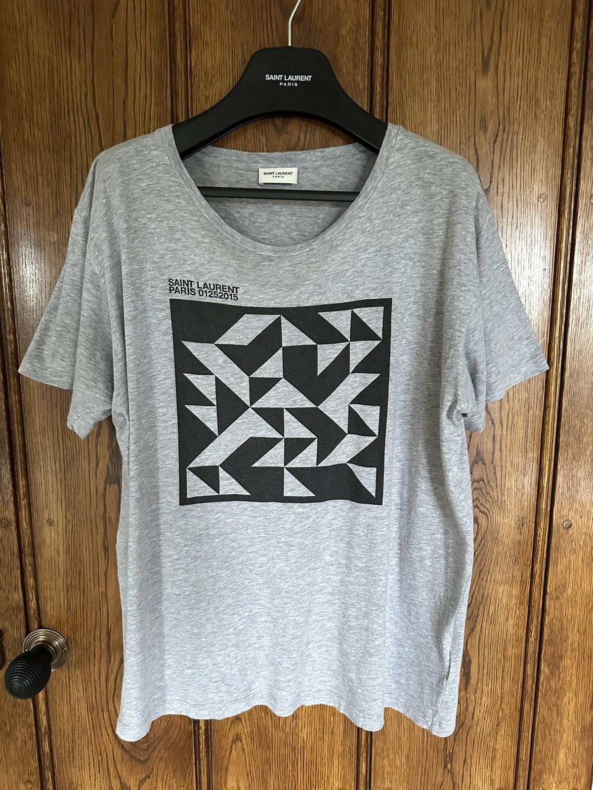 Saint Laurent Paris FW15 Saint Laurent runway show grey t shirt XL Hedi Slimane Size US XL / EU 56 / 4 - 1 Thumbnail
