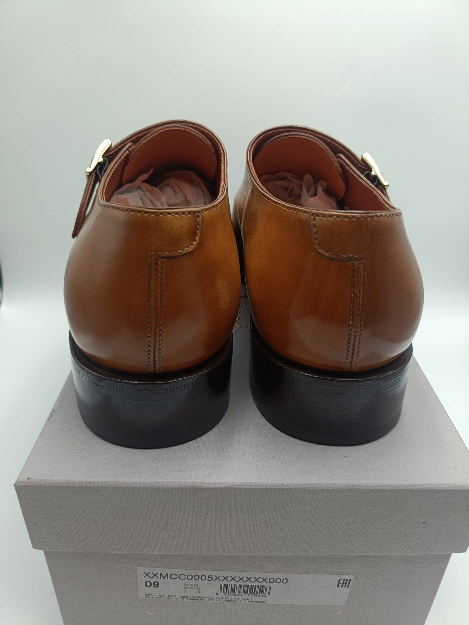 Santoni Santoni Double Monk Strap Brown Leather Goodyear Welted Size US 10 / EU 43 - 4 Thumbnail