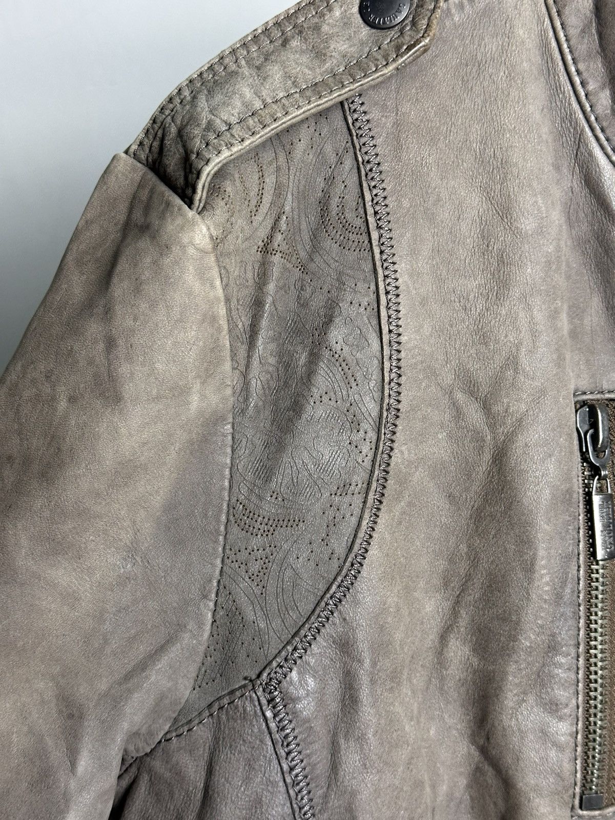 Jean Paul Gaultier 00’s Jean Paul Gaultier Sheepskin Leather Biker Jacket Size US M / EU 48-50 / 2 - 8 Thumbnail