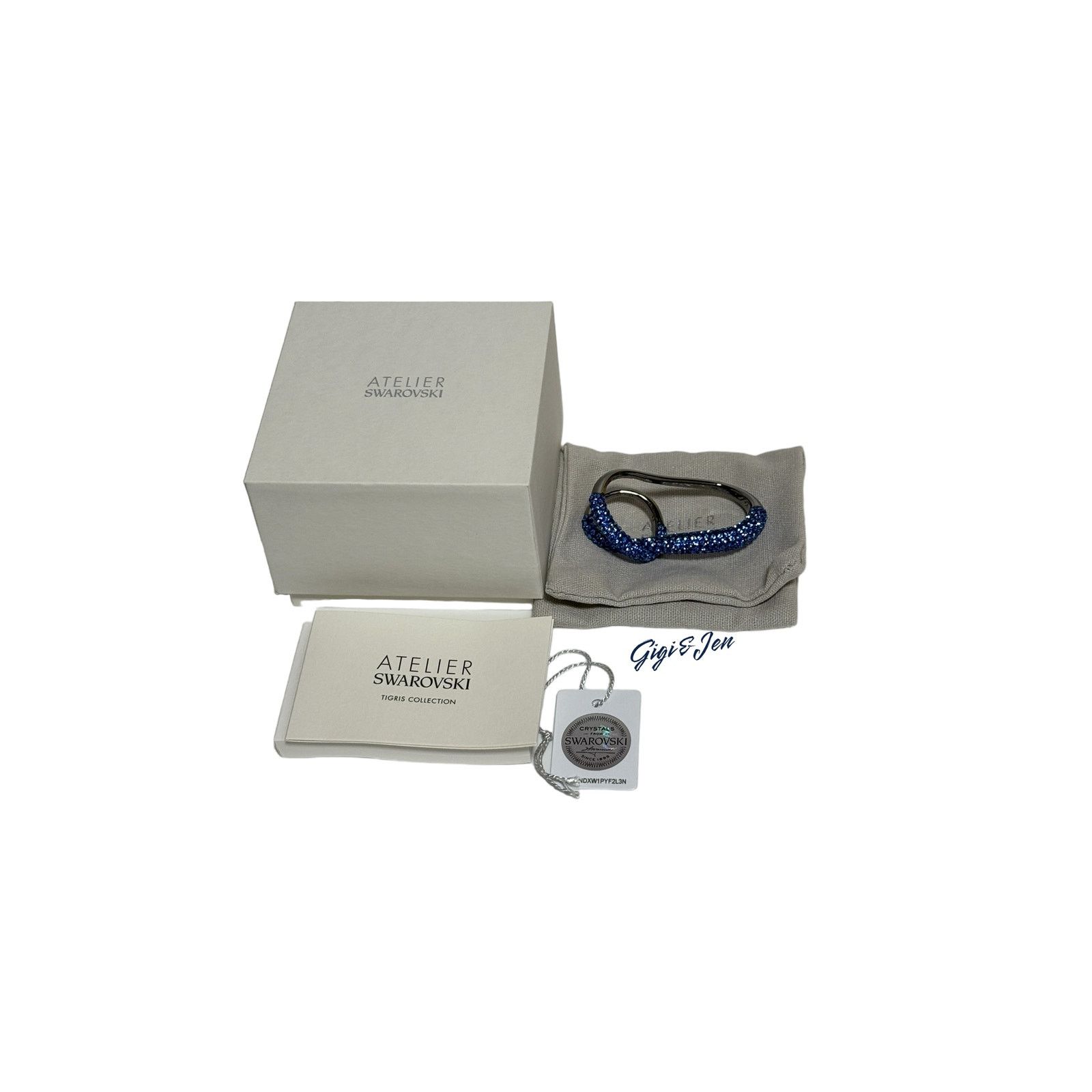 Swarovski Swarovski Tigris double ring Blue Ruthenium plated Size 55/7 Size ONE SIZE - 4 Thumbnail