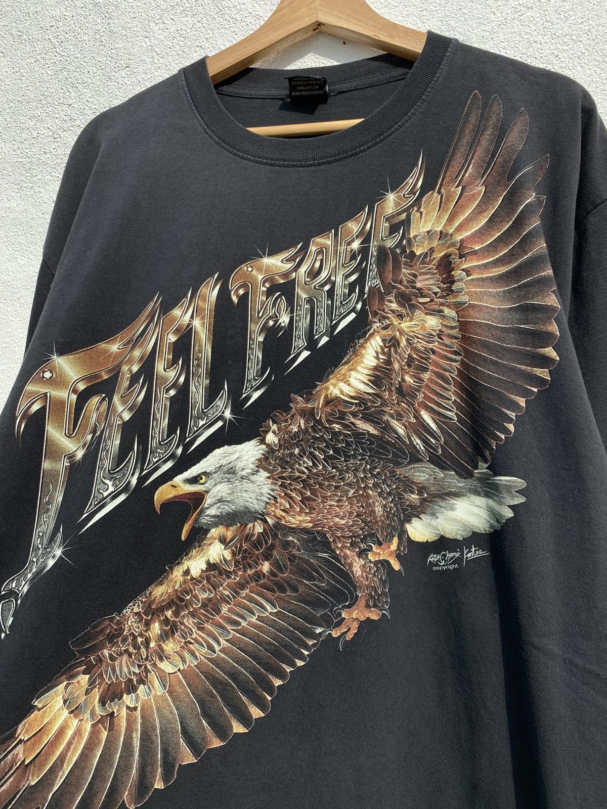 Vintage Big Print Double Sided Eagle Harley Size US XL / EU 56 / 4 - 4 Thumbnail