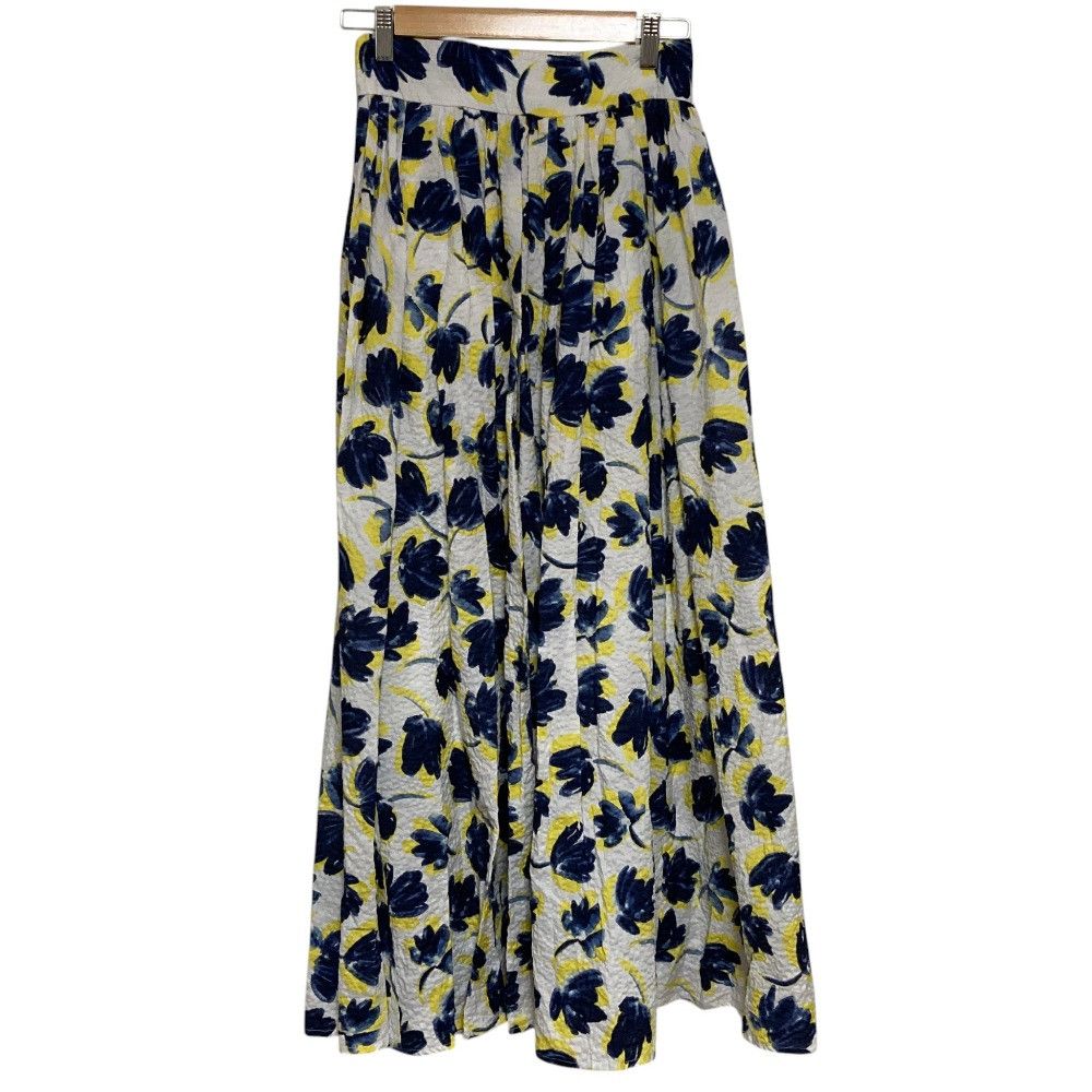 Other Other OBLI Seersucker Floral Long Skirt Textile Skirts DUTY FREE for USA Size ONE SIZE - 1 Thumbnail