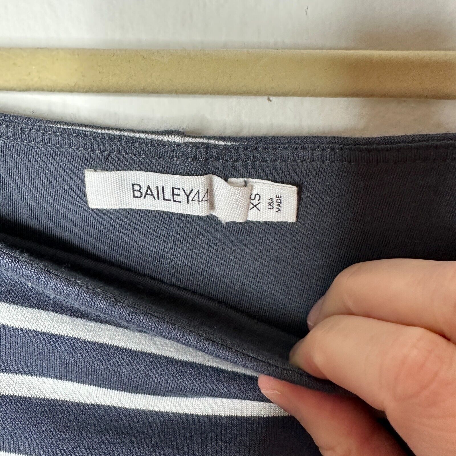 Bailey 44 Bailey 44 Gray Stripe Bianca Knit Jersey Below Knee Skirt XS Size 26" / US 2 / IT 38 - 3 Thumbnail
