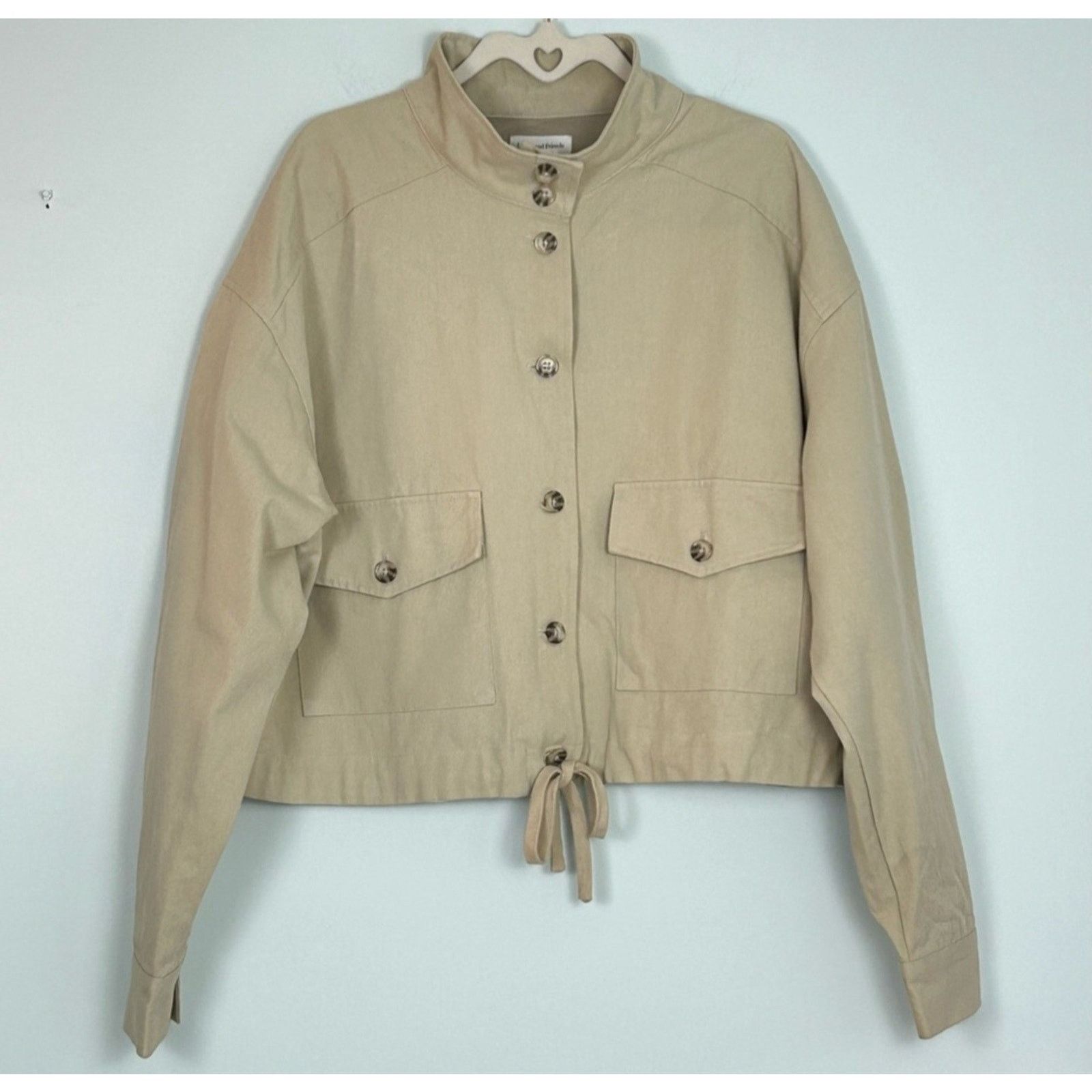Other Lovers + Friends Toronto Cotton Denim Button Khaki Jacket S Size S / US 4 / IT 40 - 6 Thumbnail