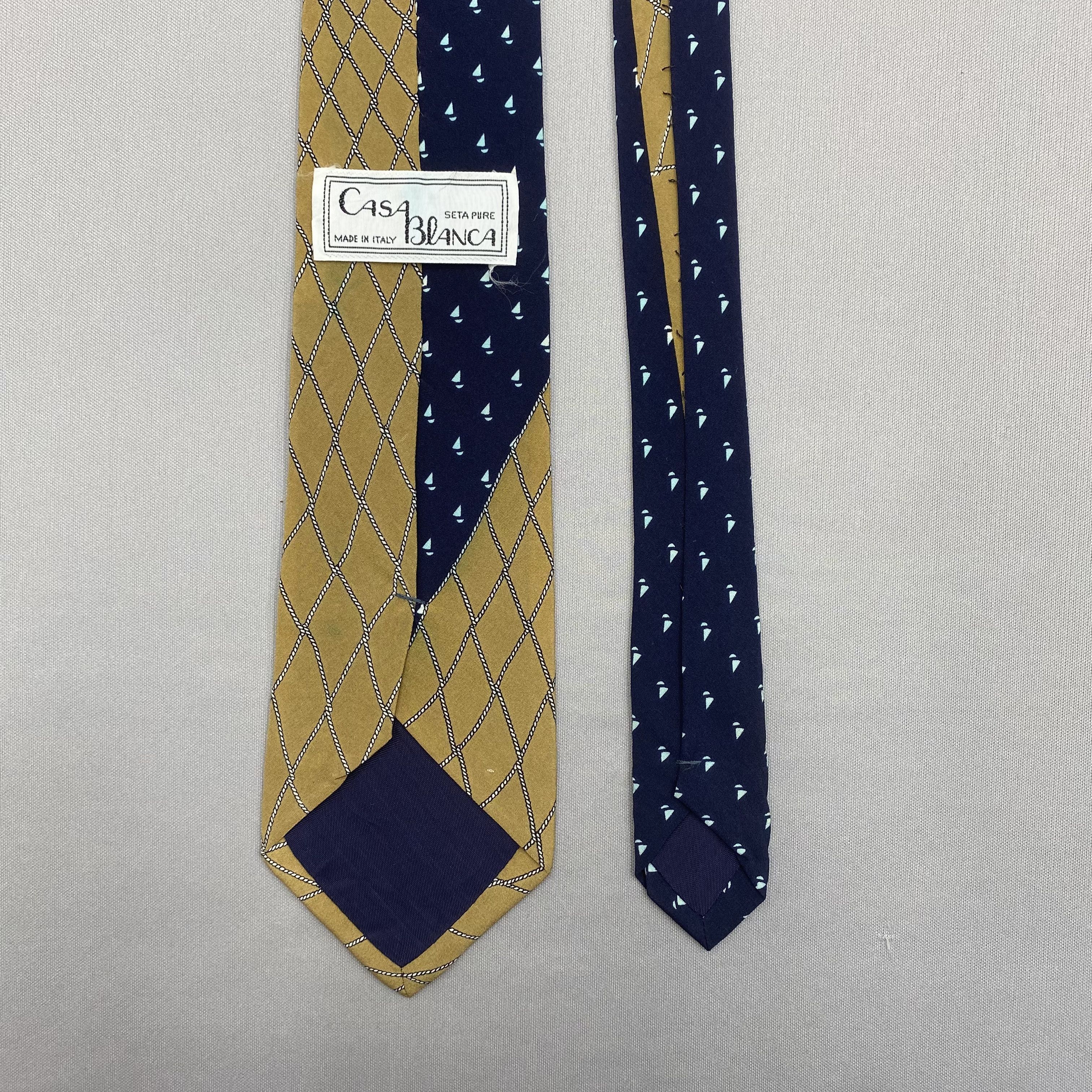 Casablanca Vintage Casablanca SILK Necktie Cravate Pure Silk Neck Tie Size ONE SIZE - 6 Thumbnail