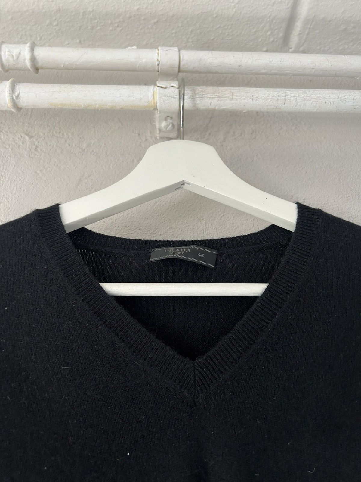 Prada Black V-Neck Sweater – Size 46 Size US S / EU 44-46 / 1 - 3 Thumbnail