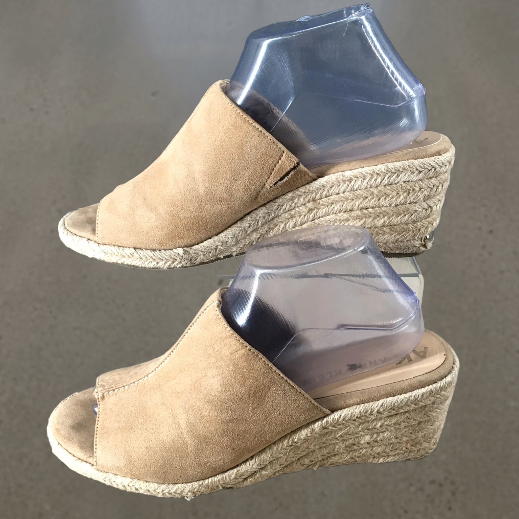 Anne Klein Anne Klein Sandals Womens 8.5 M Akidette Wedge Espadrille Slide Beige Fabric Size US 9 / IT 39 - 1 Thumbnail