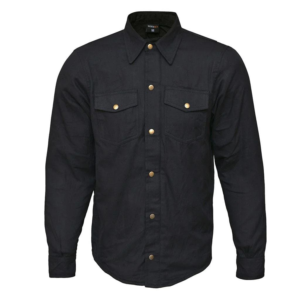 Other RIDERACT® Motorcycle Flannel Shirt Black Riding Jacket Size US M / EU 48-50 / 2 - 3 Thumbnail