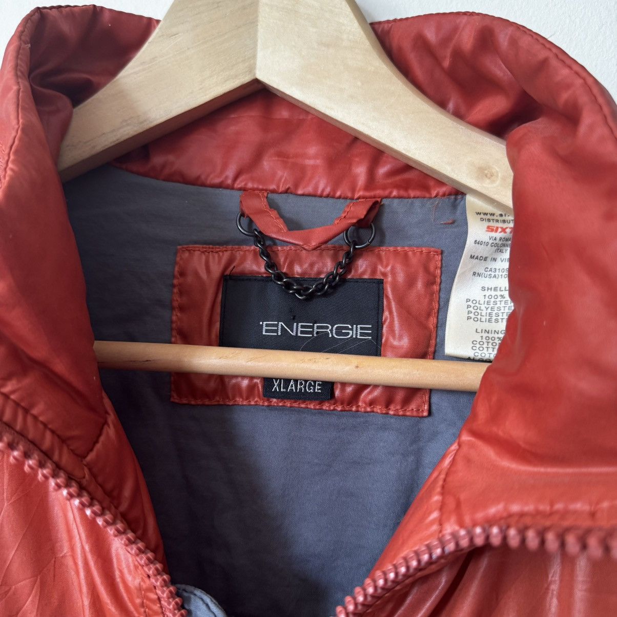 Energie × Sixty × Vintage 2000s Energie by Sixty orange puffer cargo jacket Size US XL / EU 56 / 4 - 4 Thumbnail