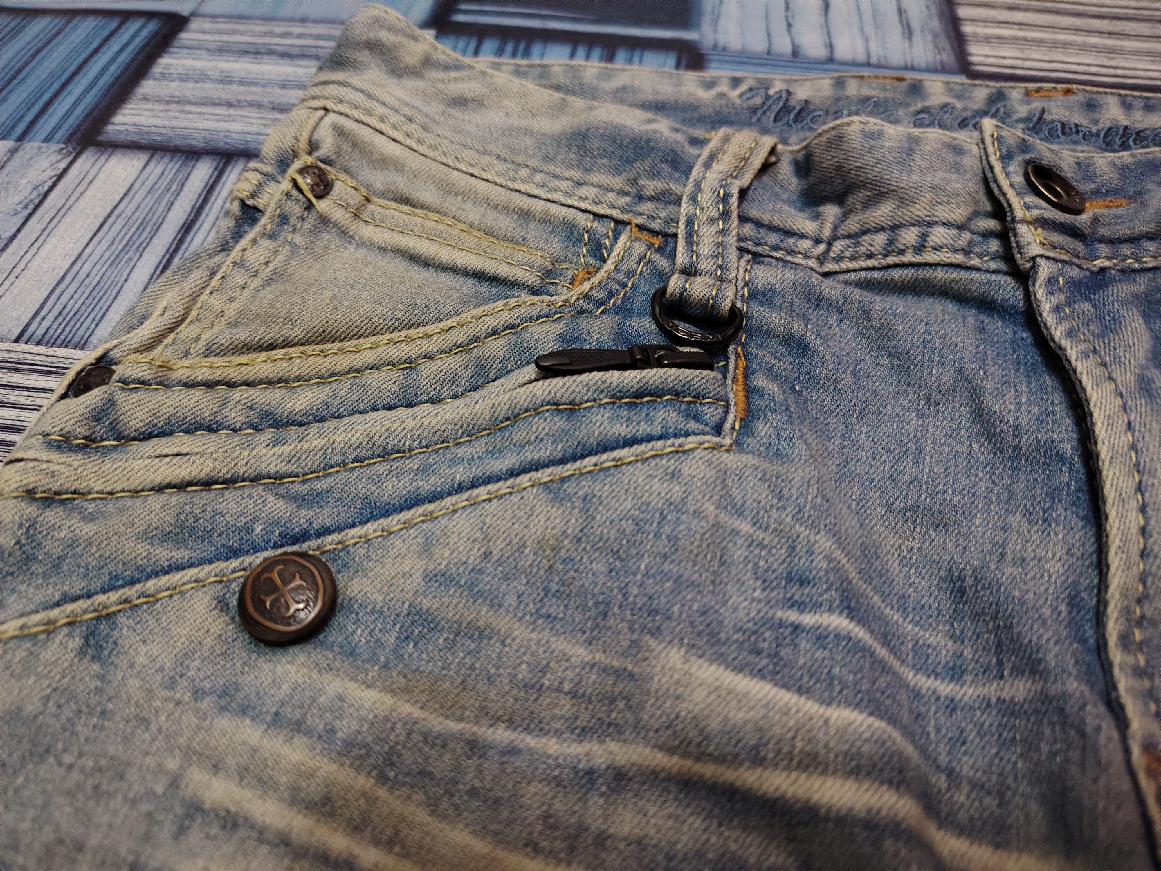 If Six Was Nine Japanese Nicole Club for men Distressed denim Flared Jeans Size US 30 / EU 46 - 4 Thumbnail