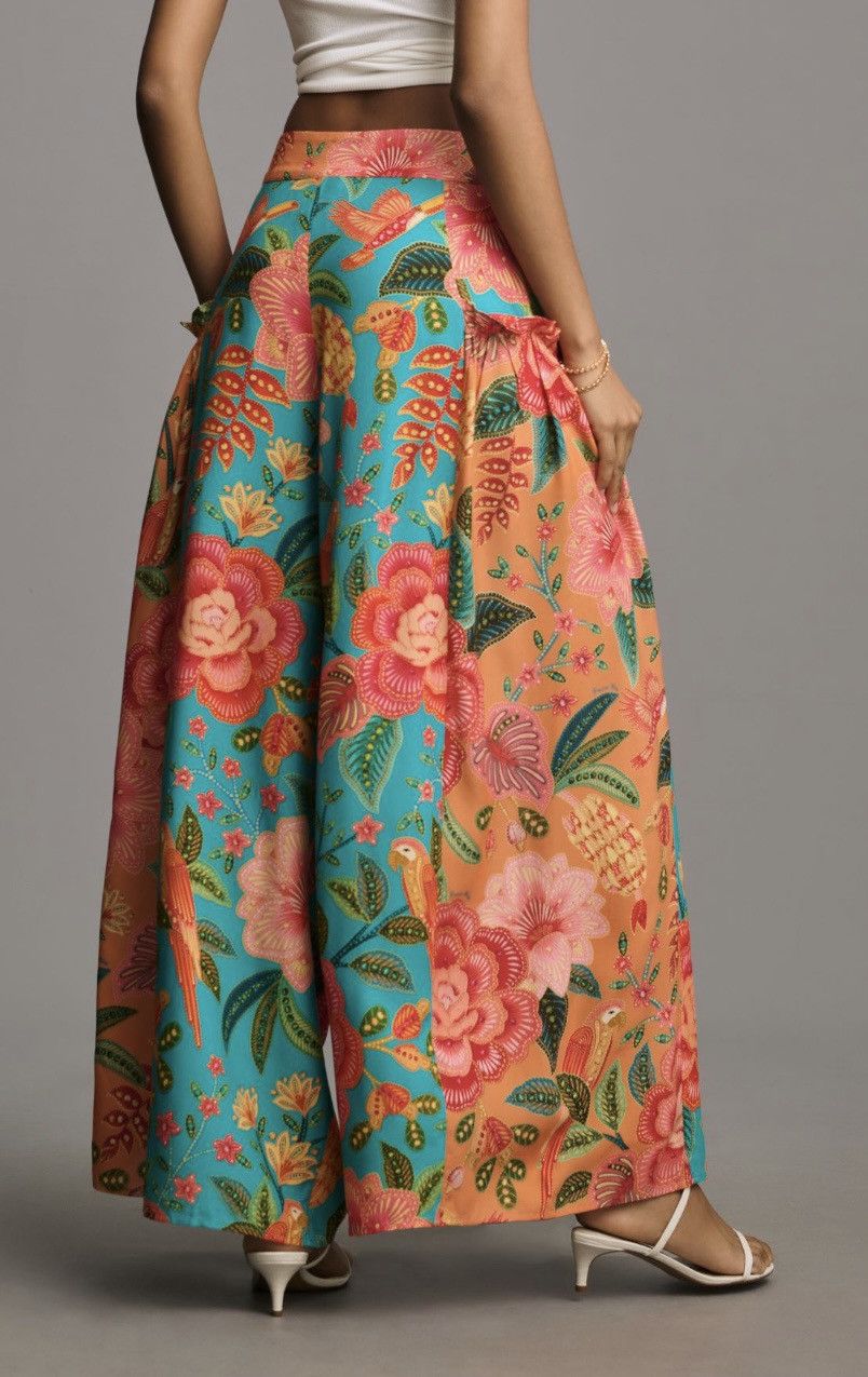 Farm Rio Farm Rio Floral Wide Leg Pants, Size XS Size 26" / US 2 / IT 38 - 6 Thumbnail