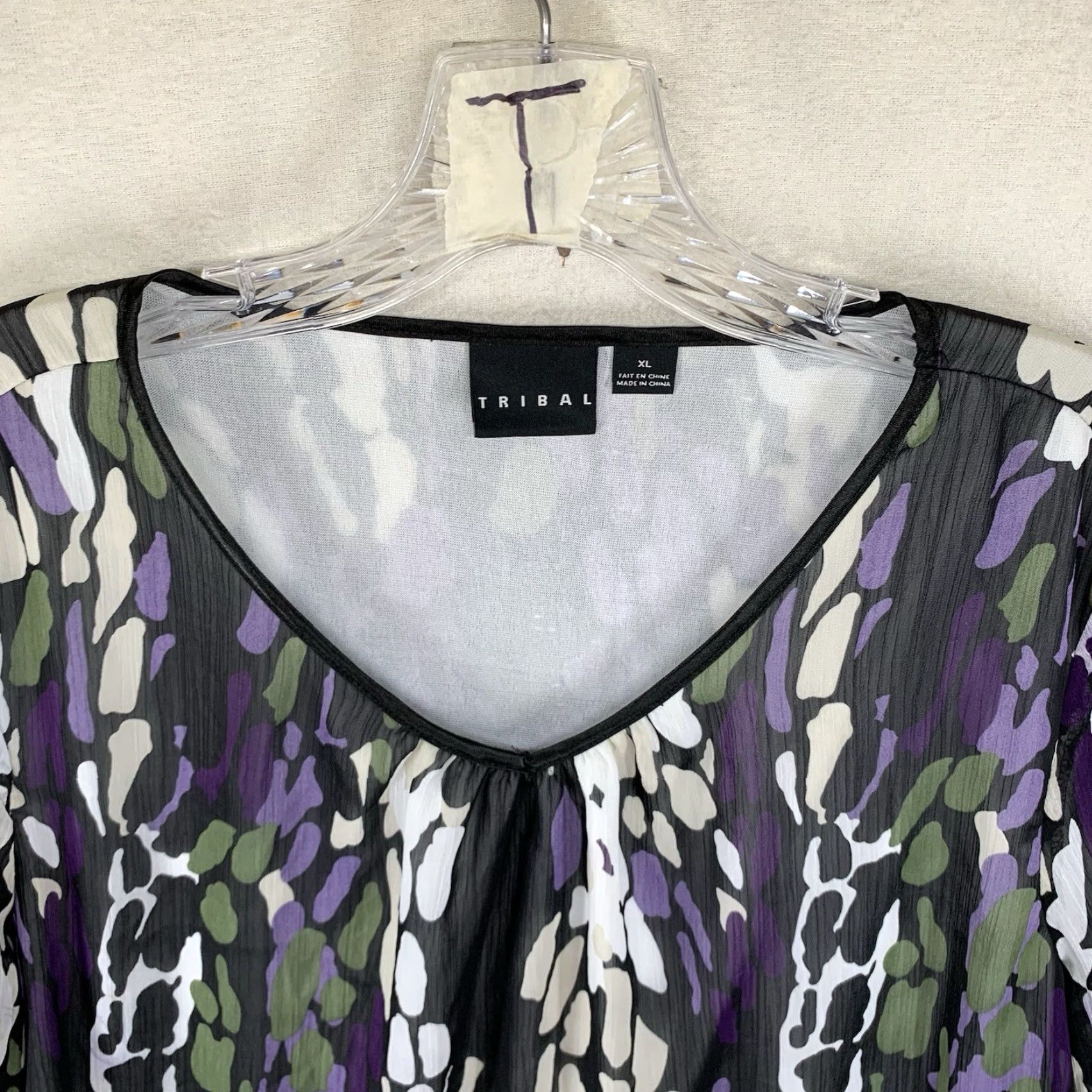 Vintage Tribal Women's XL Top Gothic Sheer Flowy Lined Lightweight Breezy Open Sleeves Romantic Size XL / US 12-14 / IT 48-50 - 3 Thumbnail