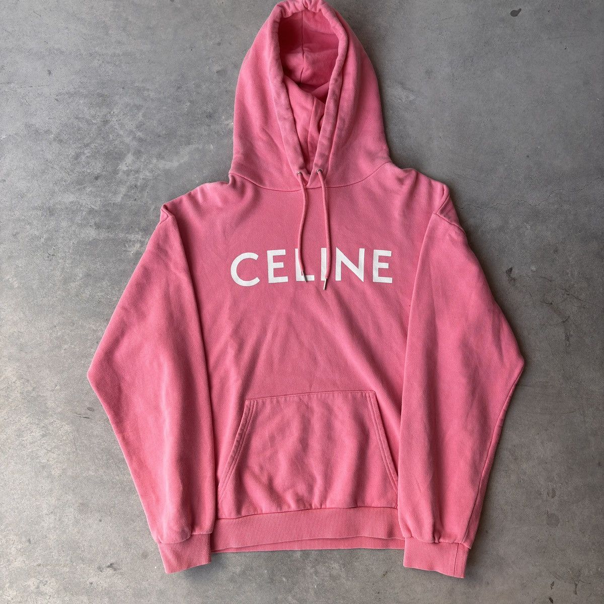 Celine Pink Celine Spellout Logo Hoodie Size US M / EU 48-50 / 2 - 1 Thumbnail