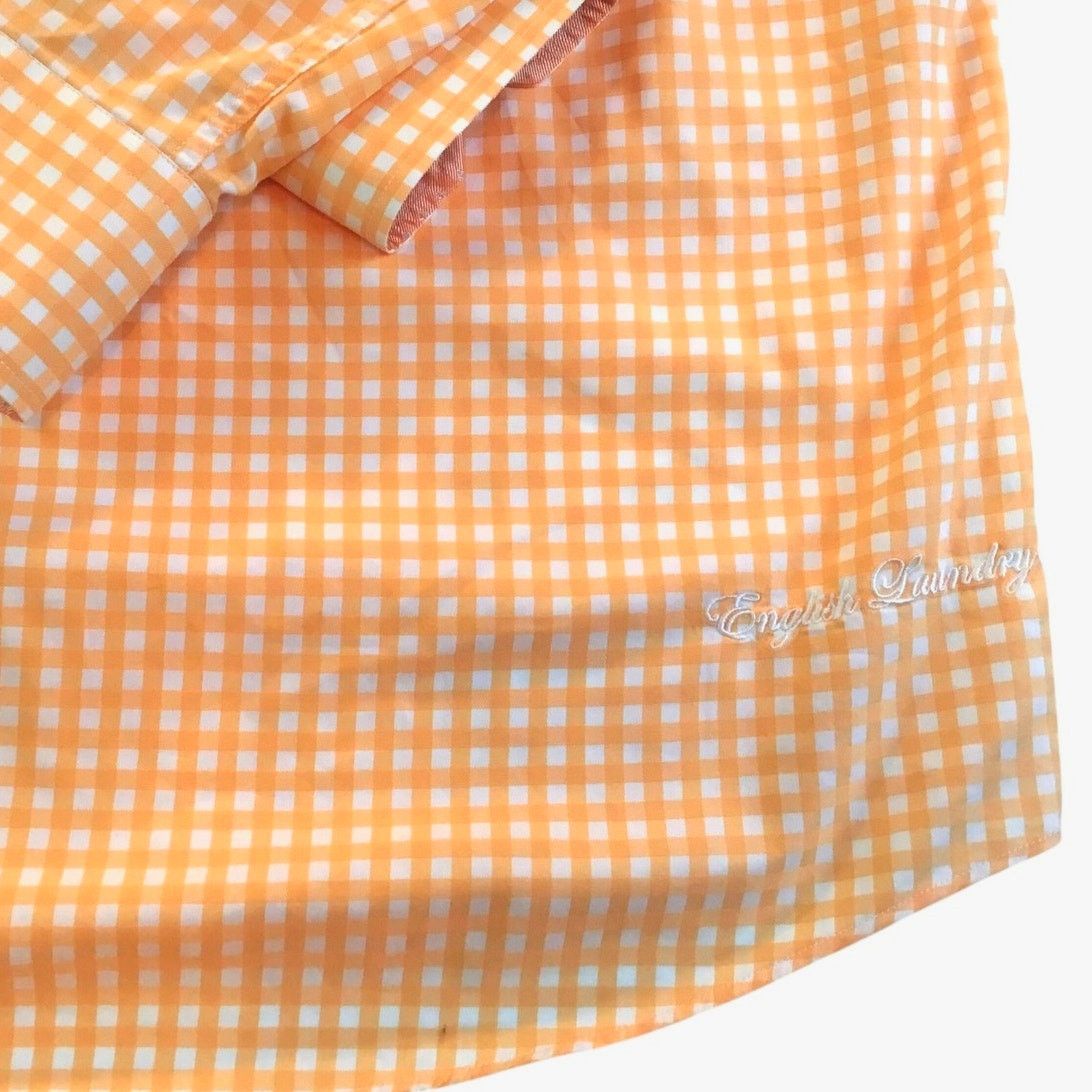 English Laundry English Laundry Men's Dress Shirt 15-1/2-34/35 Orange Check Size US L / EU 52-54 / 3 - 8 Thumbnail