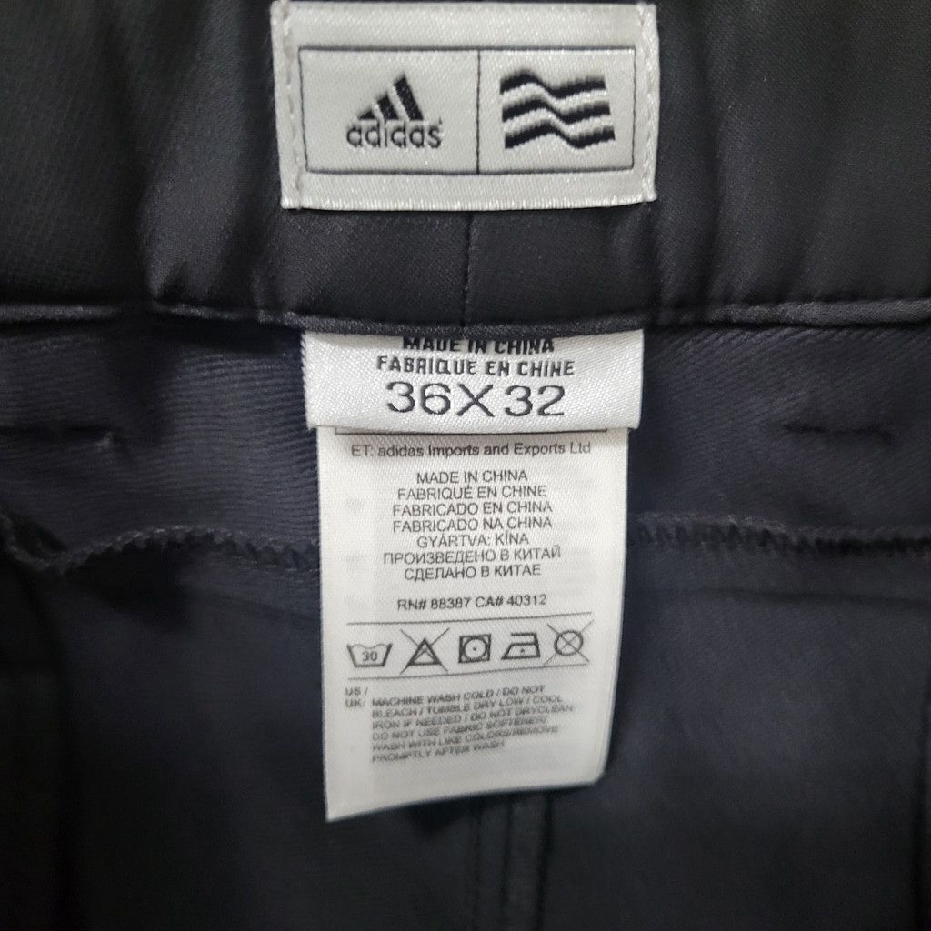 Adidas Adidas Men's Flat Front Slash Pocket Relaxed Zip-Fly Black G Size US 36 / EU 52 - 8 Thumbnail