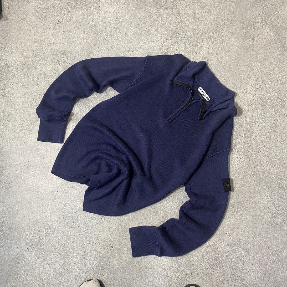 Stone Island Vintage Stone Island 1/4 zip Sweater Size US M / EU 48-50 / 2 - 1 Thumbnail