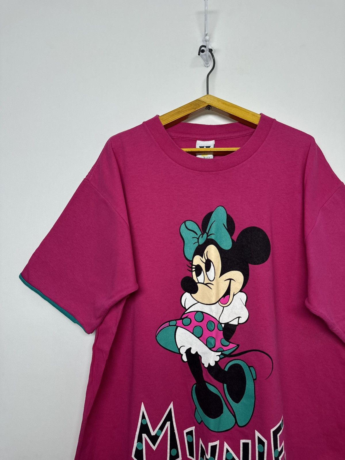 Disney Vintage 1990s Minnie Mouse Pink Tee Minnie Mickey Mouse Tee Size US L / EU 52-54 / 3 - 6 Thumbnail