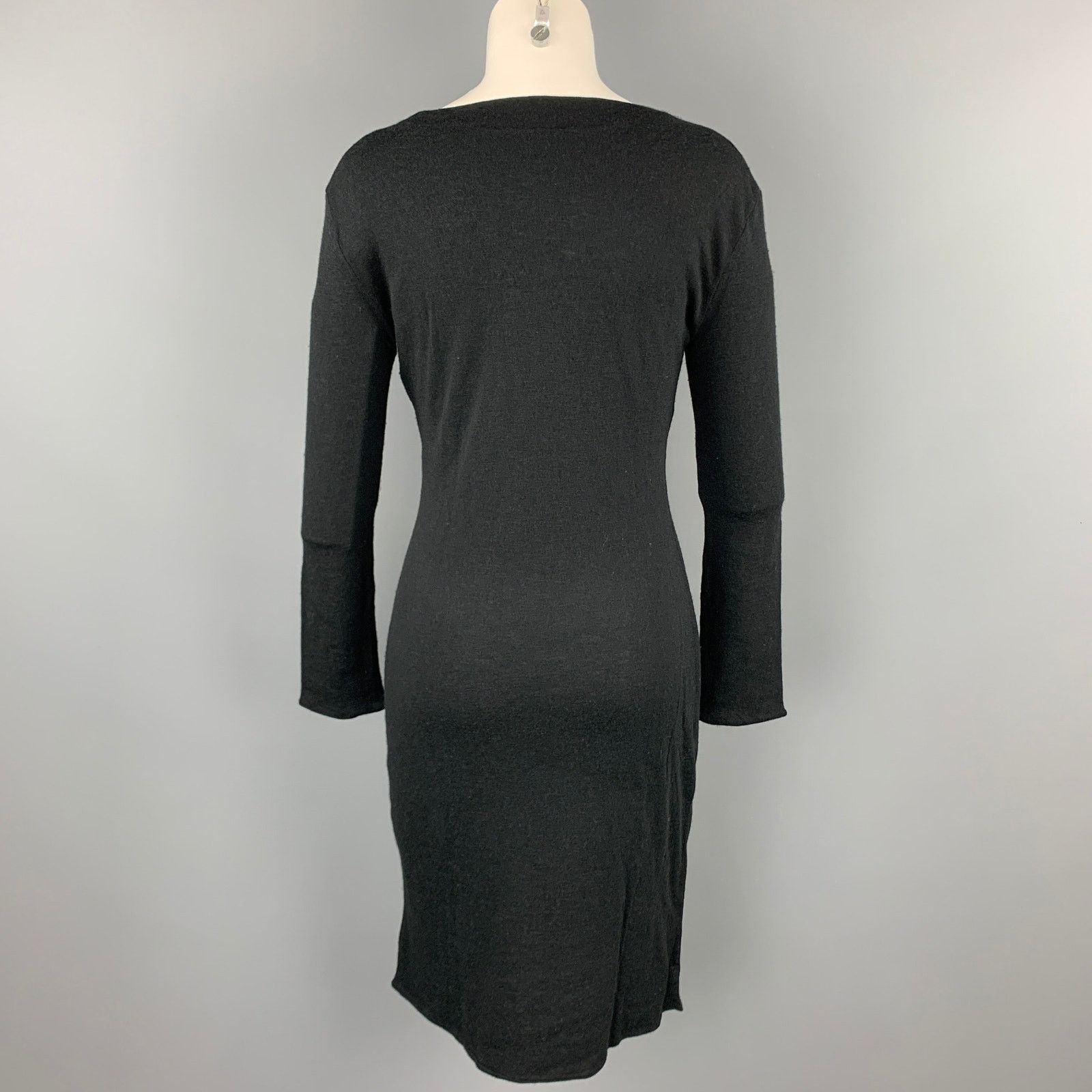 Maison Margiela Size S Black Viscose / Wool Sweater Dress Size S / US 4 / IT 40 - 3 Thumbnail