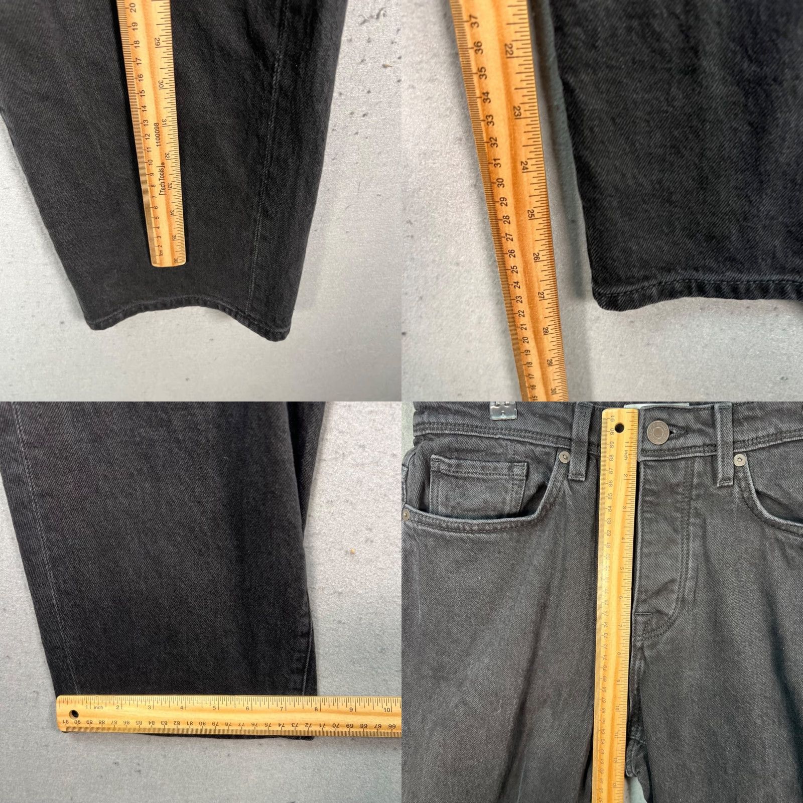 Selected Homme Selected Homme Jeans Mens 31 x 29 Black Denim Organic Cotton 5-Pocket Straight Slim Inseam 29 In. Vintage No. Size 31 Regular Mens Jeans Size US 31 - 8 Thumbnail