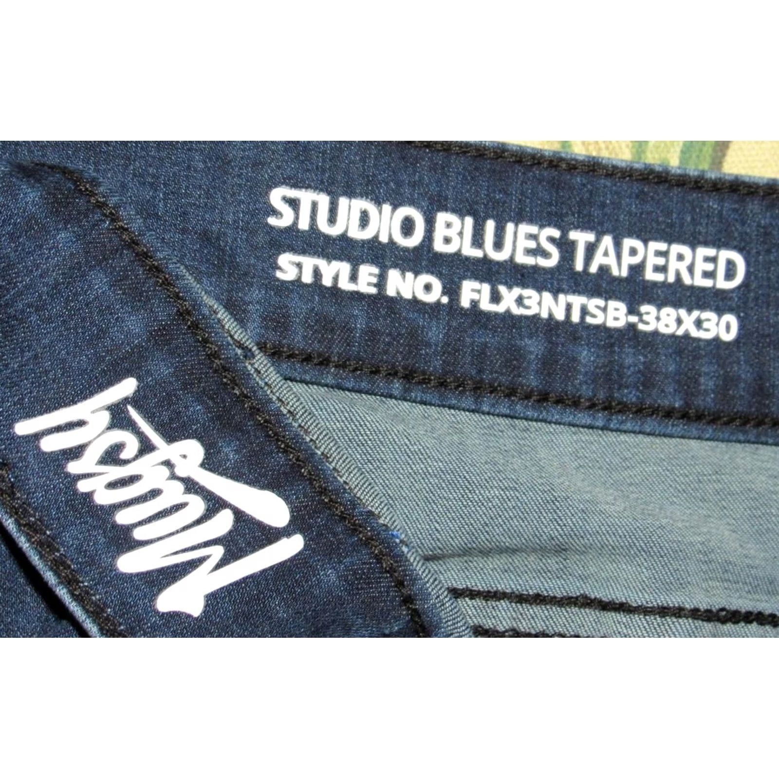 Vintage MUGSY Blue Tapered Denim Jeans 38 x 28 Mens Size US 38 / EU 54 - 5 Thumbnail