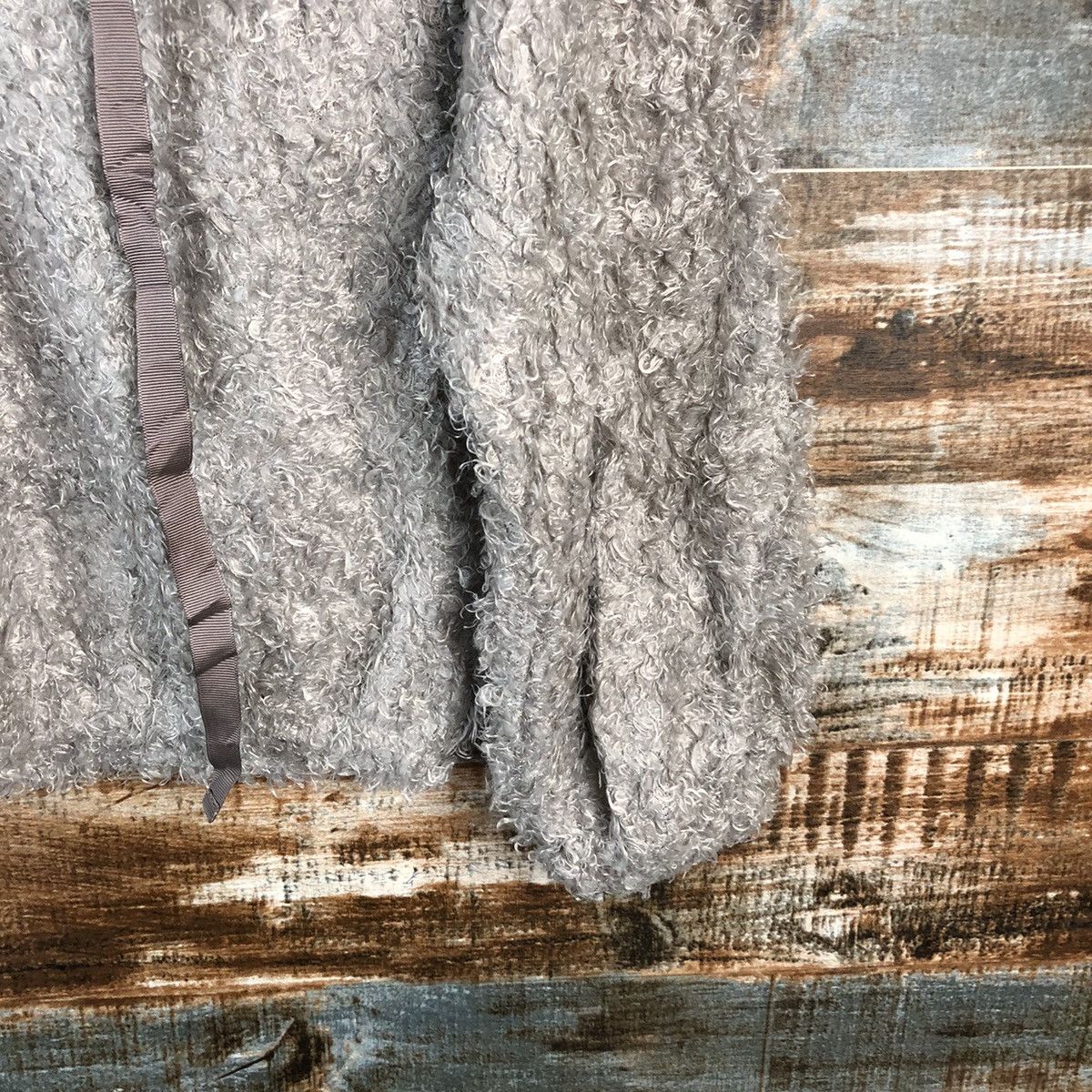 Japanese Brand DL Rope Picnic Grey Mohair Knitwear #C425 Size XS / US 0-2 / IT 36-38 - 16 Thumbnail