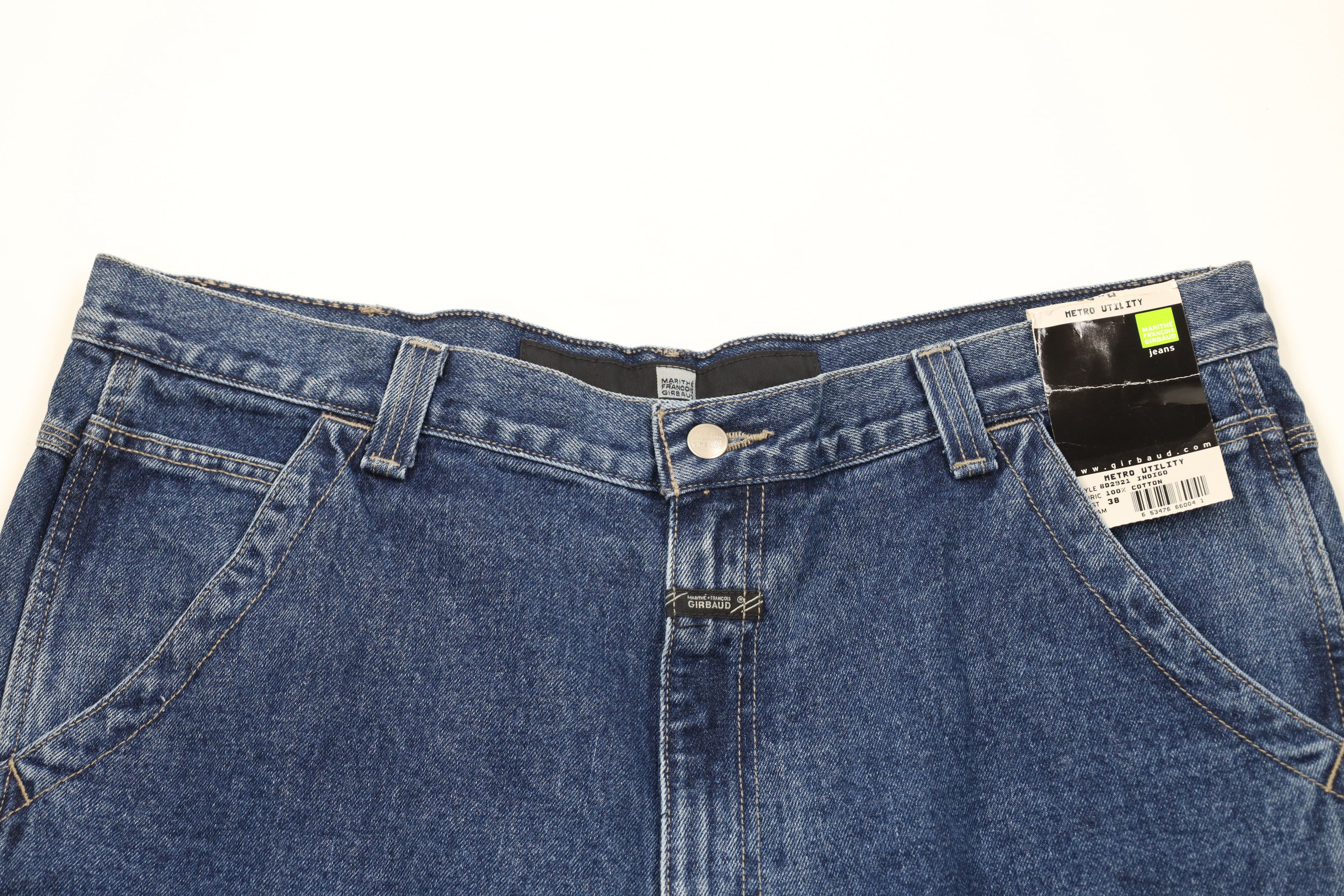 Marithe + Francois Girbaud × Vintage Deadstock Vintage 90s Marithe Francois Girbaud Denim Shorts Size US 38 / EU 54 - 2 Thumbnail