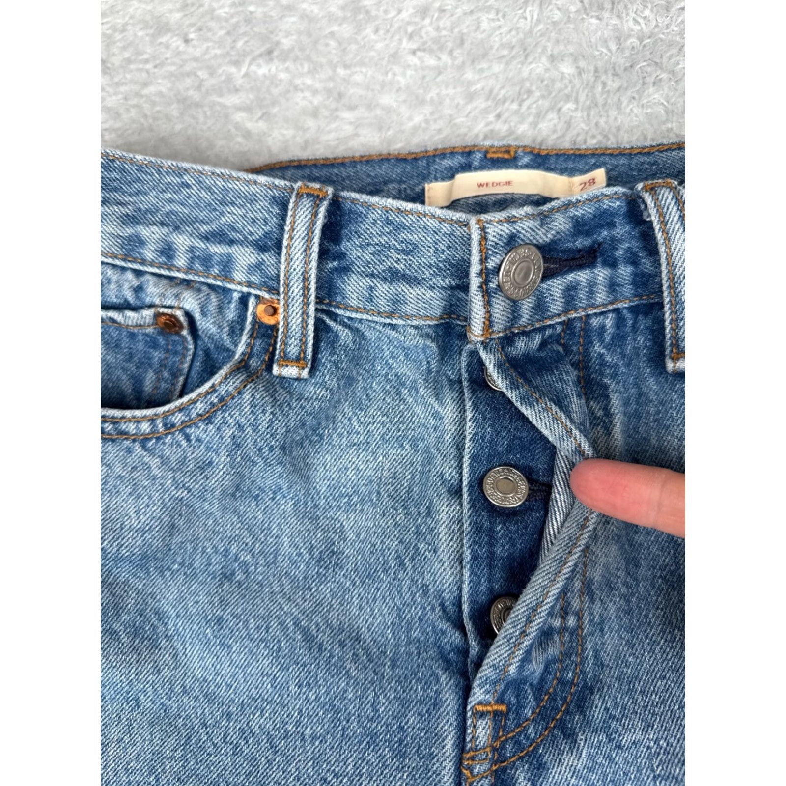 Levi's Levi's Wedgie Fit Skinny Jeans Womens 28 Blue Denim 5-Pocket Retro Clothing Size 28" / US 6 / IT 42 - 5 Thumbnail