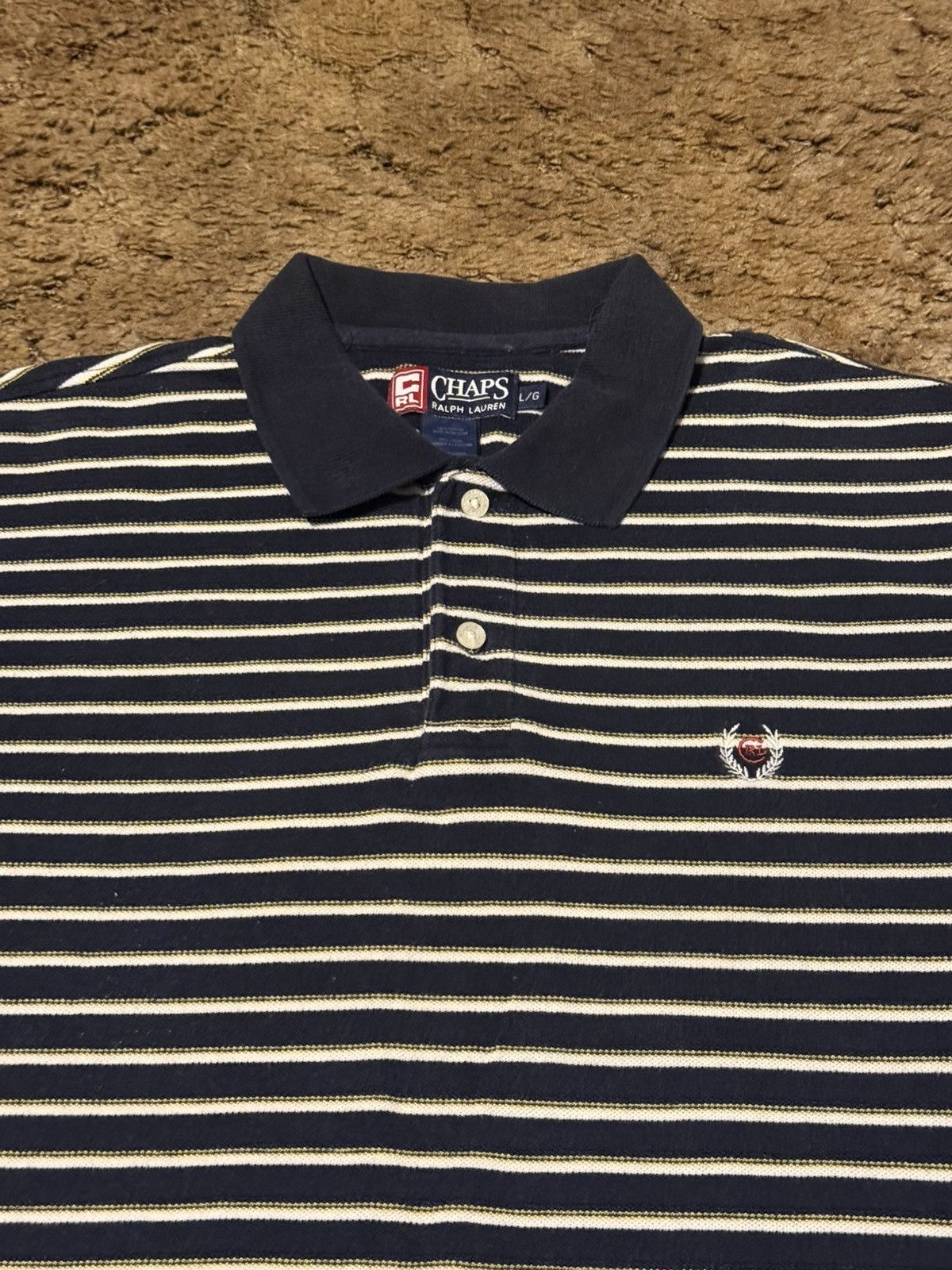 Chaps Ralph Lauren Vintage Y2K Chaps Ralph Lauren Striped Polo Shirt Size Large Size US L / EU 52-54 / 3 - 3 Thumbnail