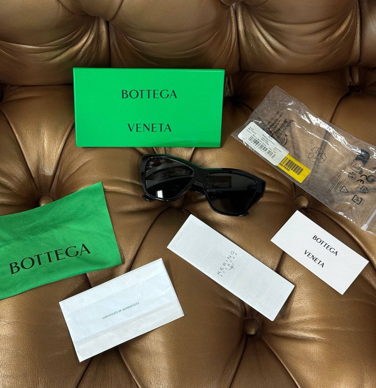 Bottega Veneta Bottega Veneta BV1092S Oversized Sunglasses Black Acetate Size ONE SIZE - 2 Thumbnail