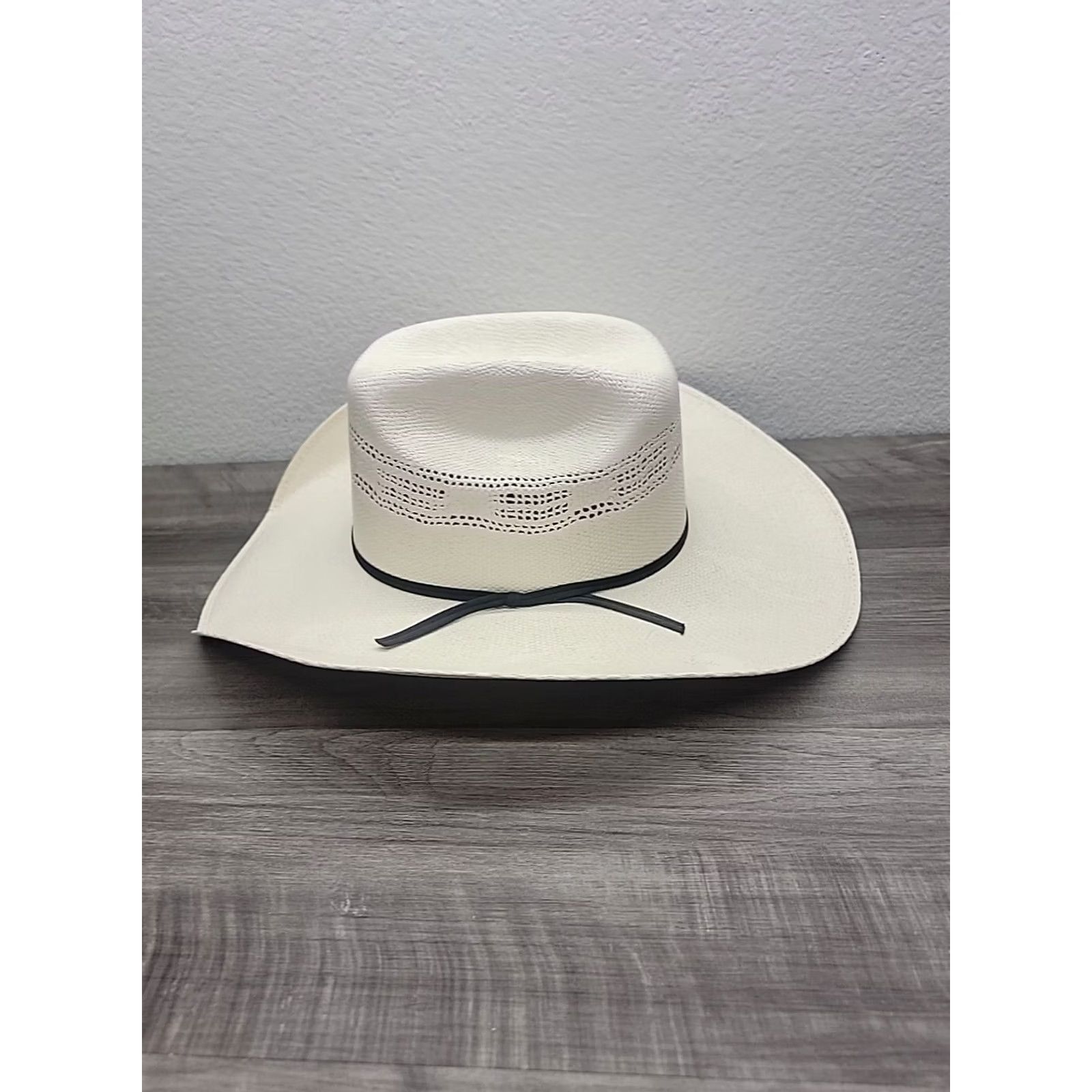 Vintage Texas Hat Co. Bangora Cowboy Hat Shantung Straw Beige 6 7/8 Mens Western Fitted Vintage No Size ONE SIZE - 3 Thumbnail