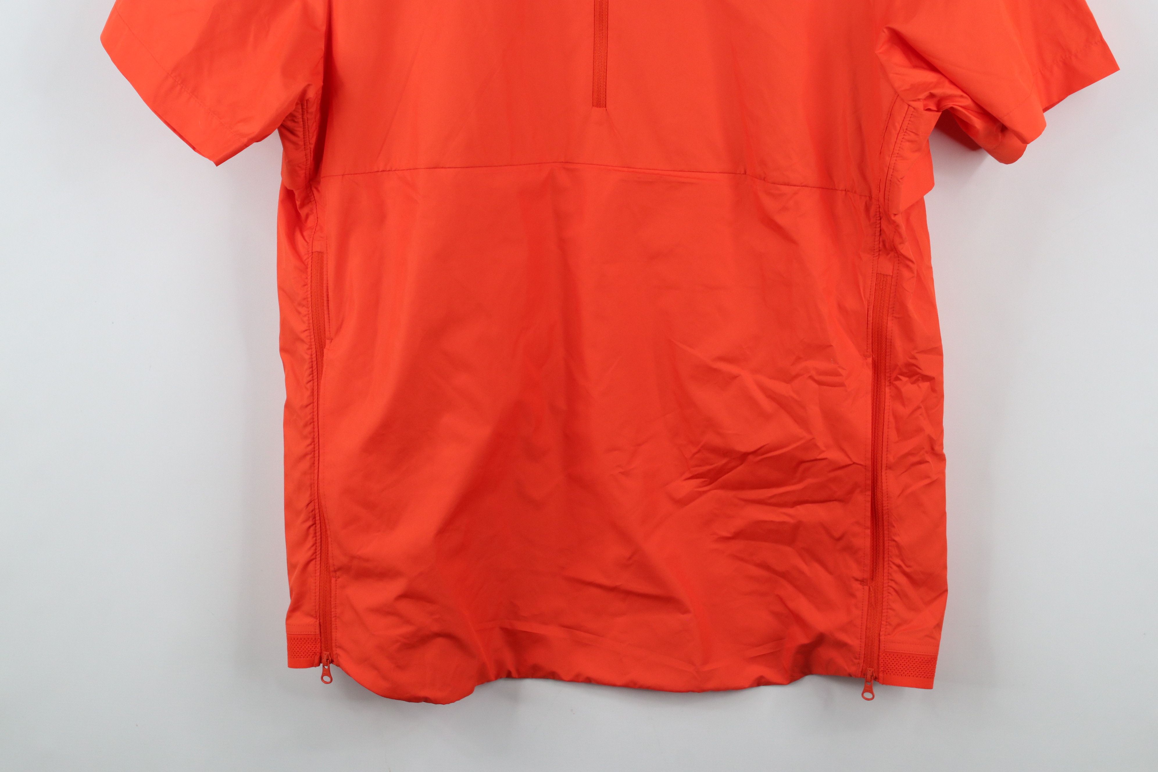 Nike × Vintage Nike University Football Short Sleeve Half Zip Jacket Orange Size US M / EU 48-50 / 2 - 3 Thumbnail