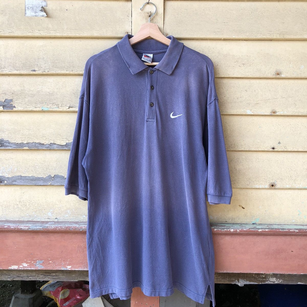 🔥Faded🔥 Vintage Nike Embroided Logo Polo Tee