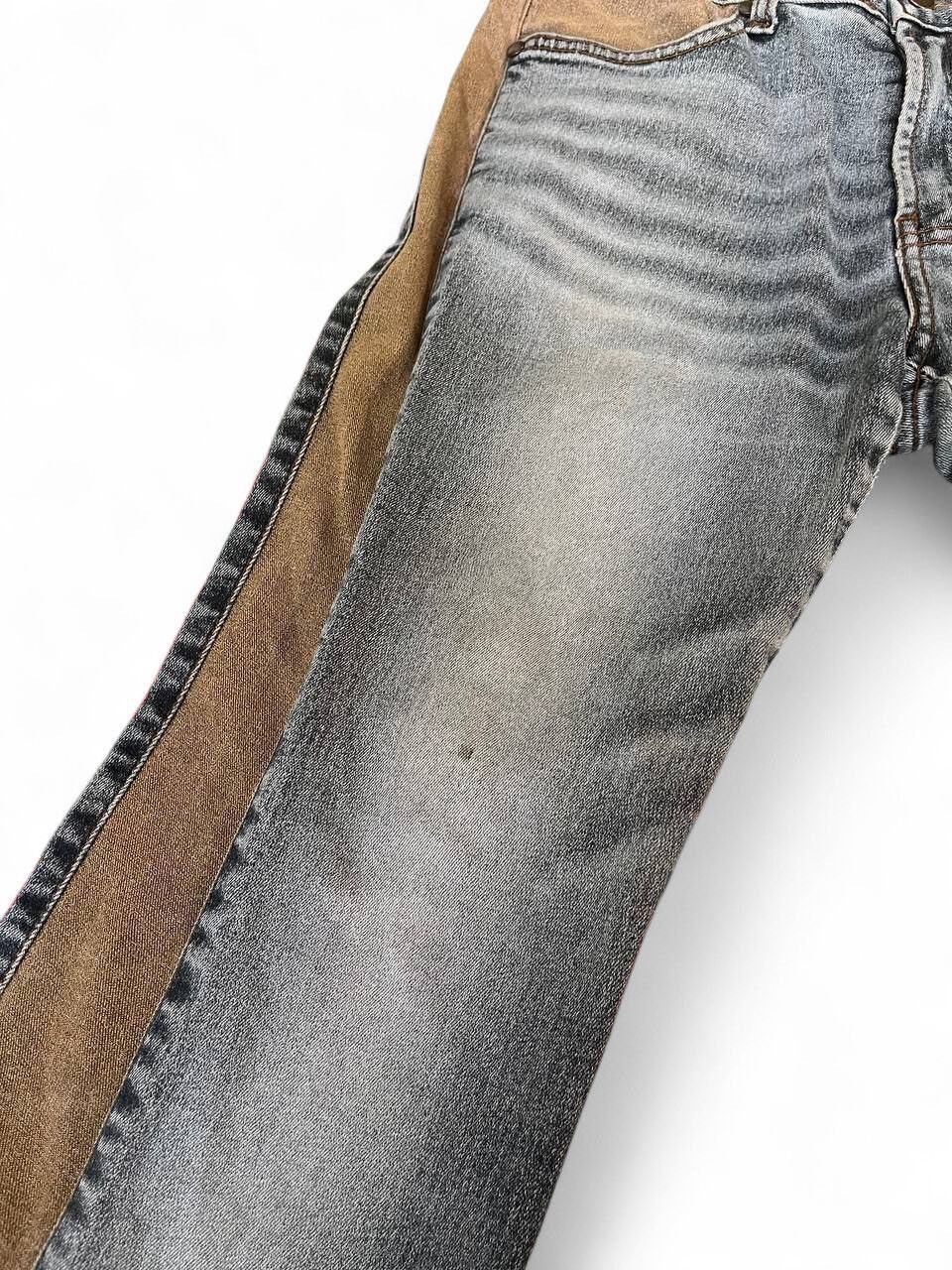 If Six Was Nine Flare Jeans Blue jam reconstruct distressed wide leg Size US 28 / EU 44 - 6 Thumbnail