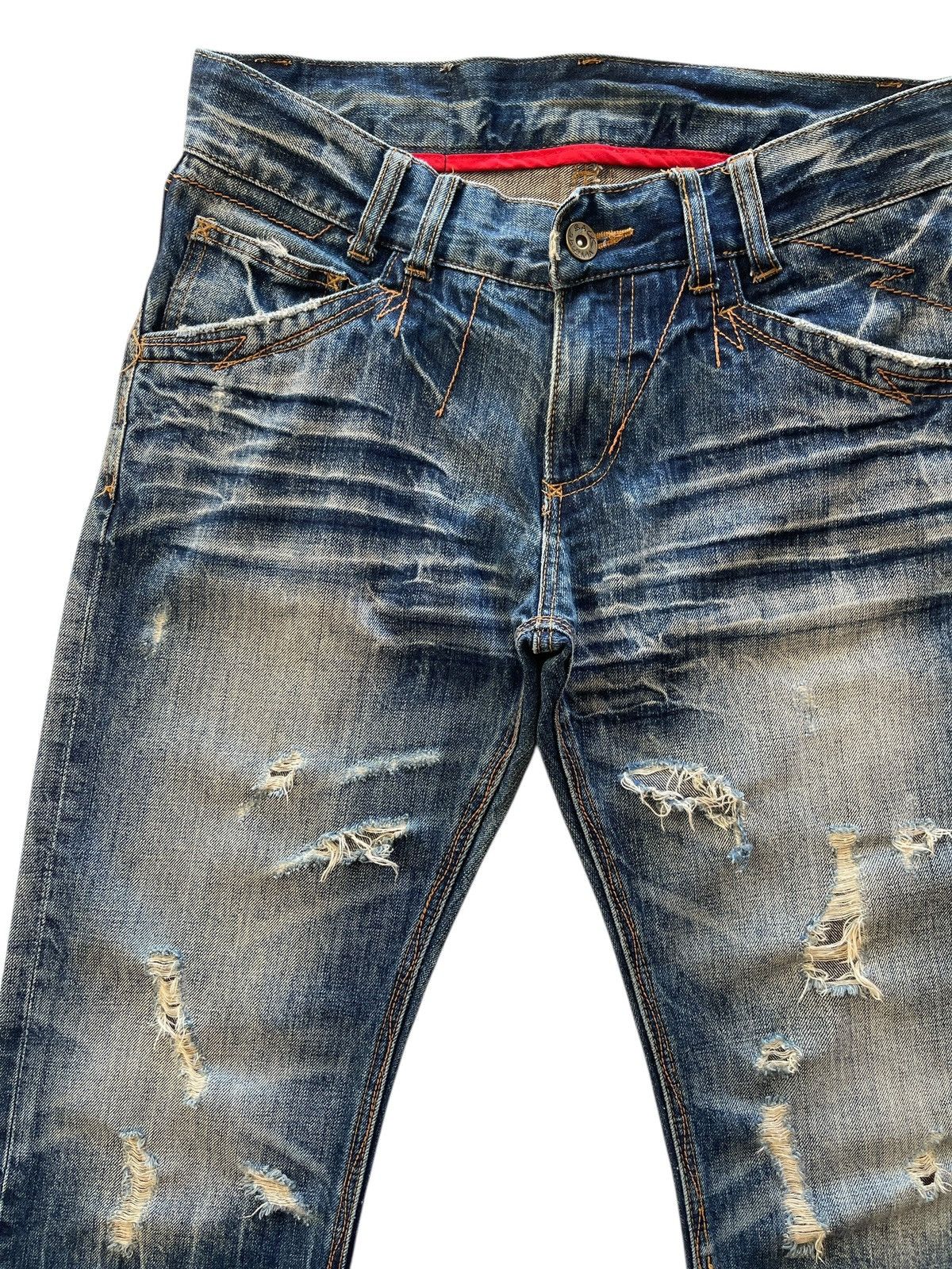 Vintage Japanese Back Vintage Clawmark Distressed Denim Size US 31 - 3 Thumbnail