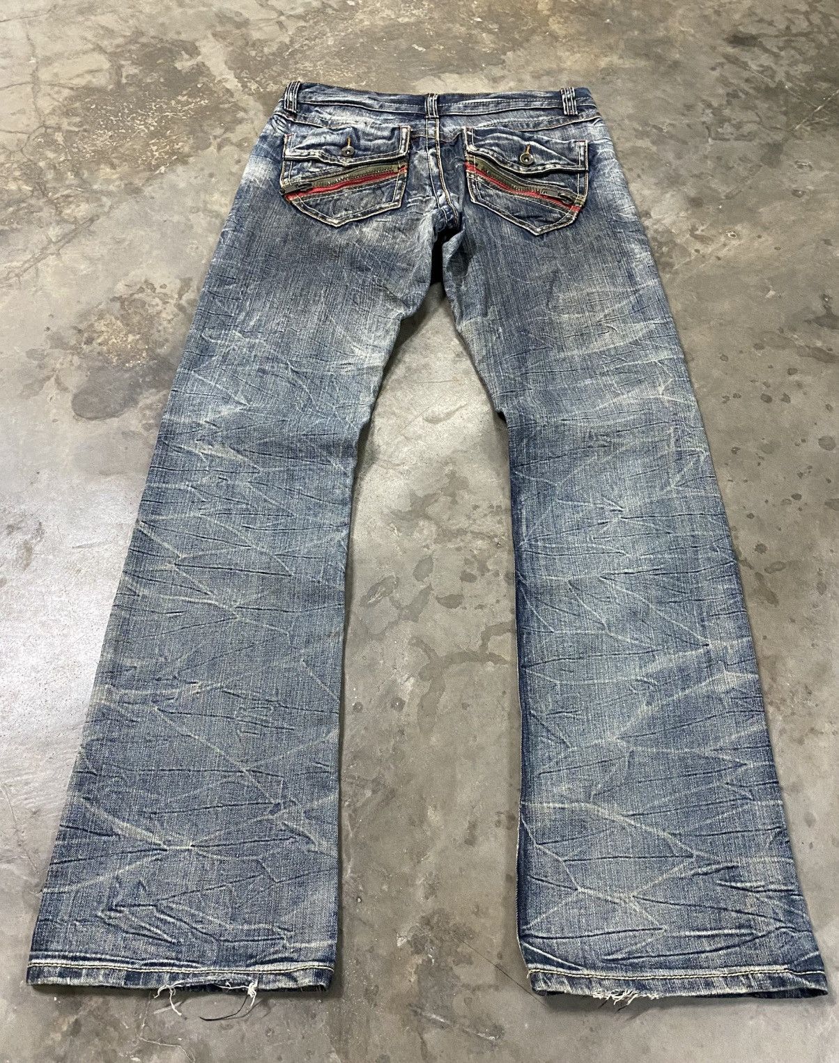 If Six Was Nine × Tornado Mart × semanticdesign Flare Jeans Japan Semantic Design Clawsmark Distressed @193 Size US 31 - 2 Thumbnail